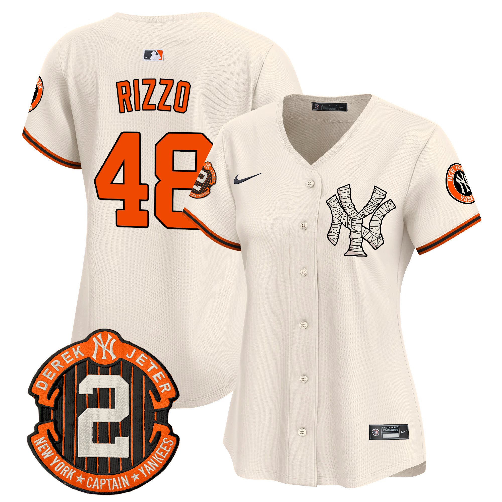 Women's Anthony Rizzo New York Yankees Halloween Vapor Premier Limited Cream Jersey - All Stitched