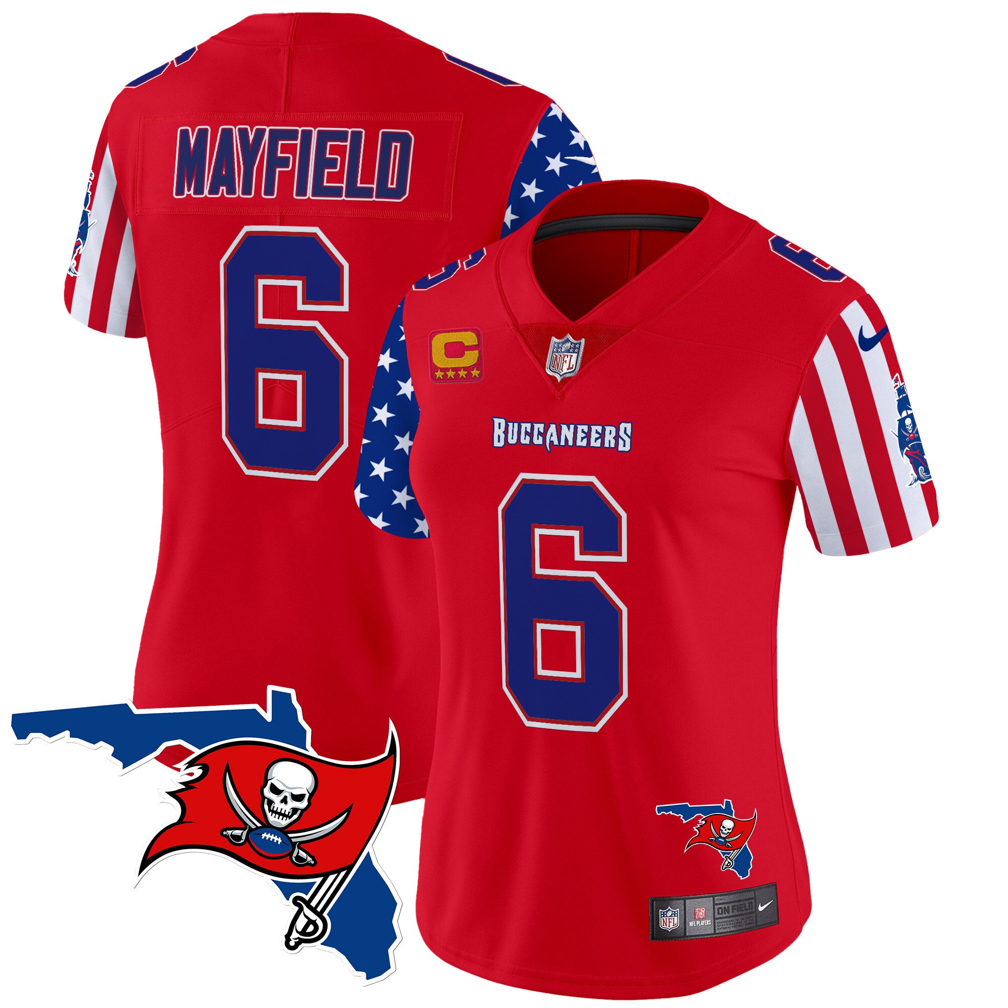 Women's Baker Mayfield Tampa Bay Buccaneers American Style Vapor Limited Red Jersey - All Stitched