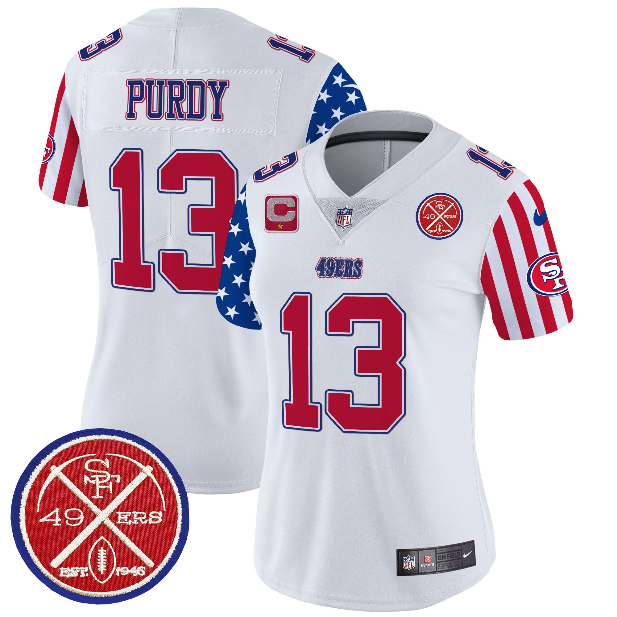 Women's Brock Purdy San Francisco 49ers American Style Vapor Limited White Jersey - All Stitched