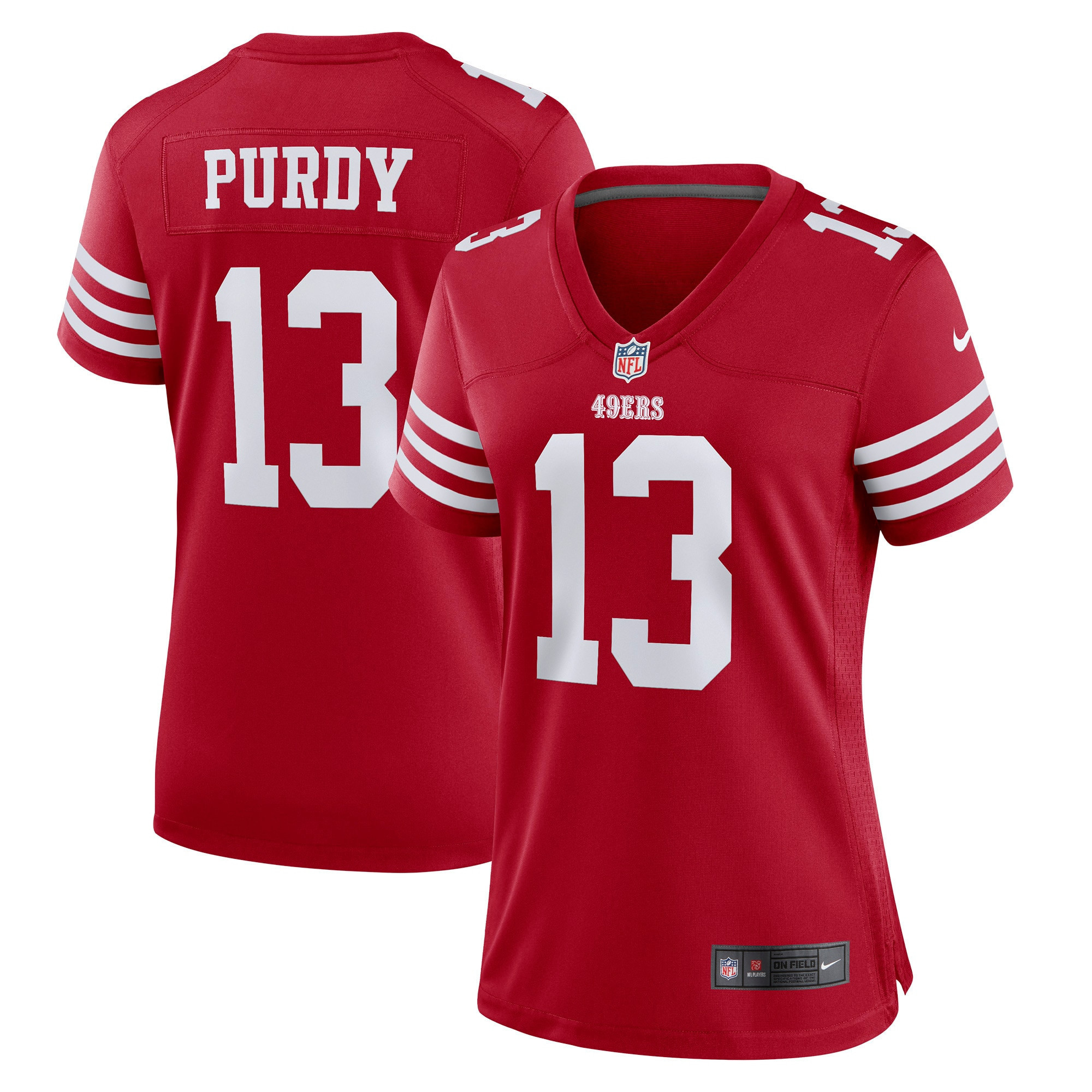 Women's Brock Purdy San Francisco 49ers Game Red Jersey - All Stitched