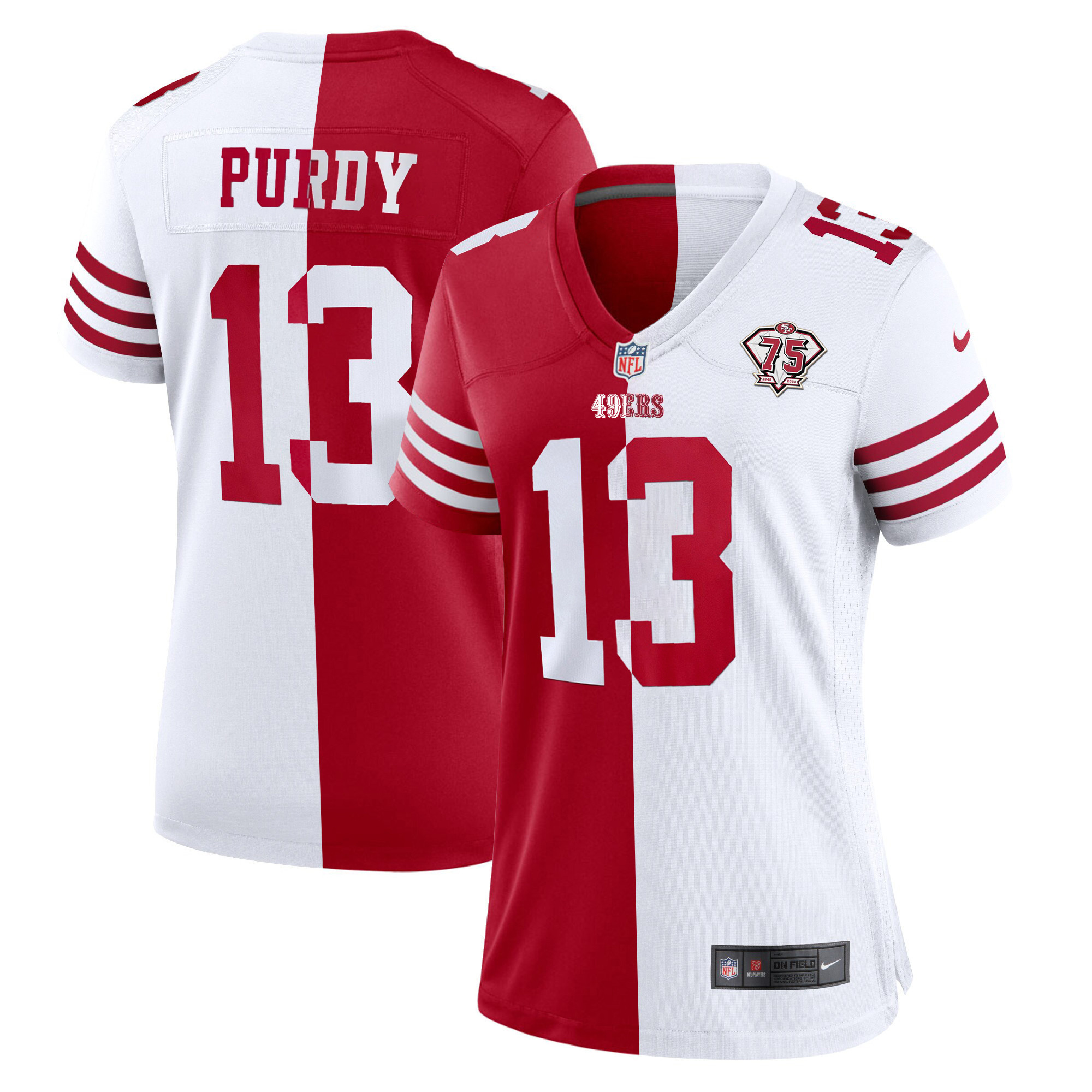 Women's Brock Purdy San Francisco 49ers Game Split Jersey - All Stitched