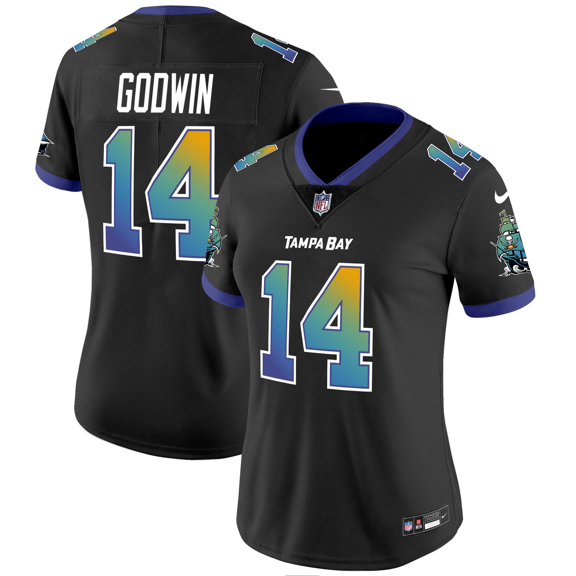 Women's Chris Godwin Tampa Bay Buccaneers "Tampa City" Vapor Limited Black Jersey - All Stitched