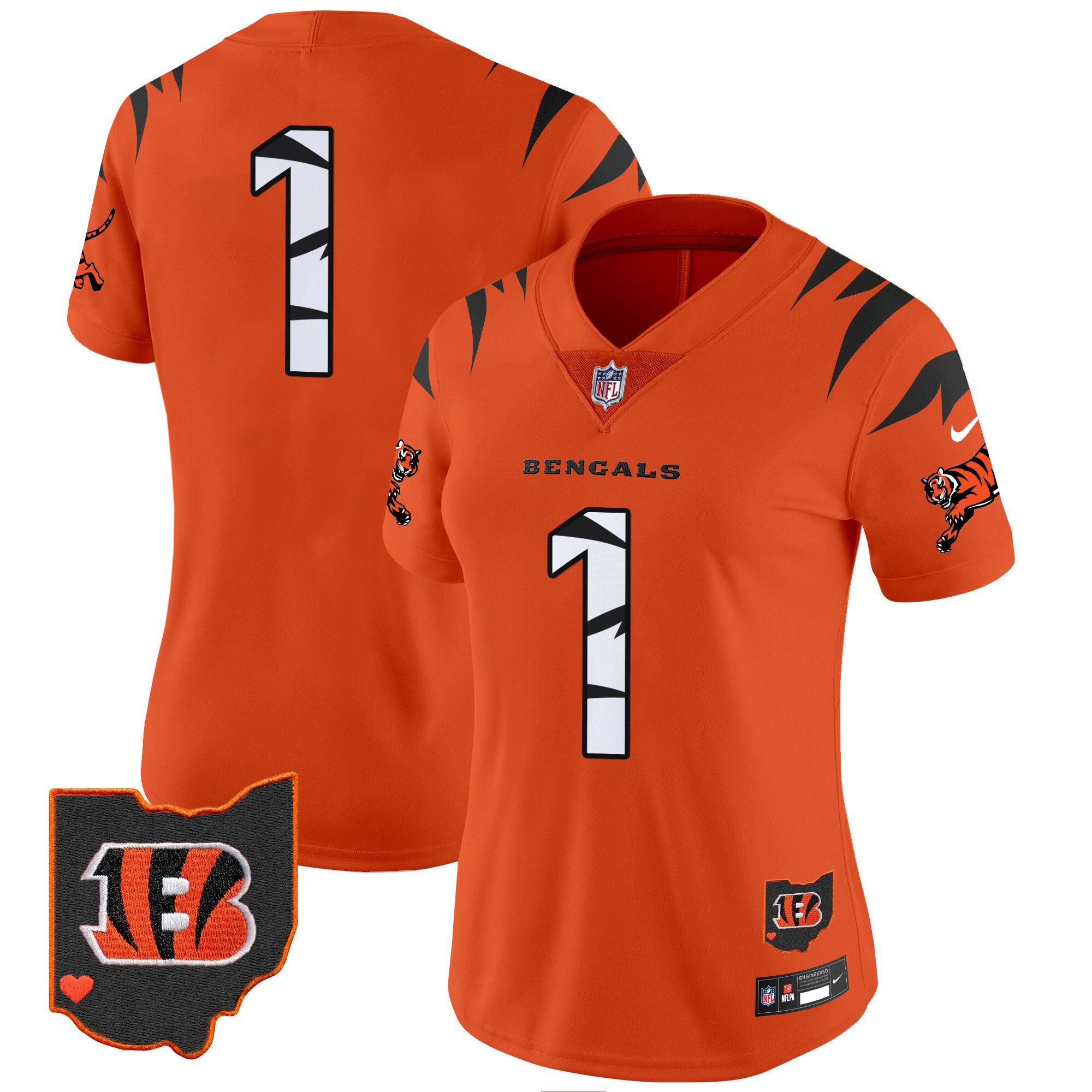 Women's Cincinnati Bengals Special Vapor Limited  Orange Jersey - All Stitched