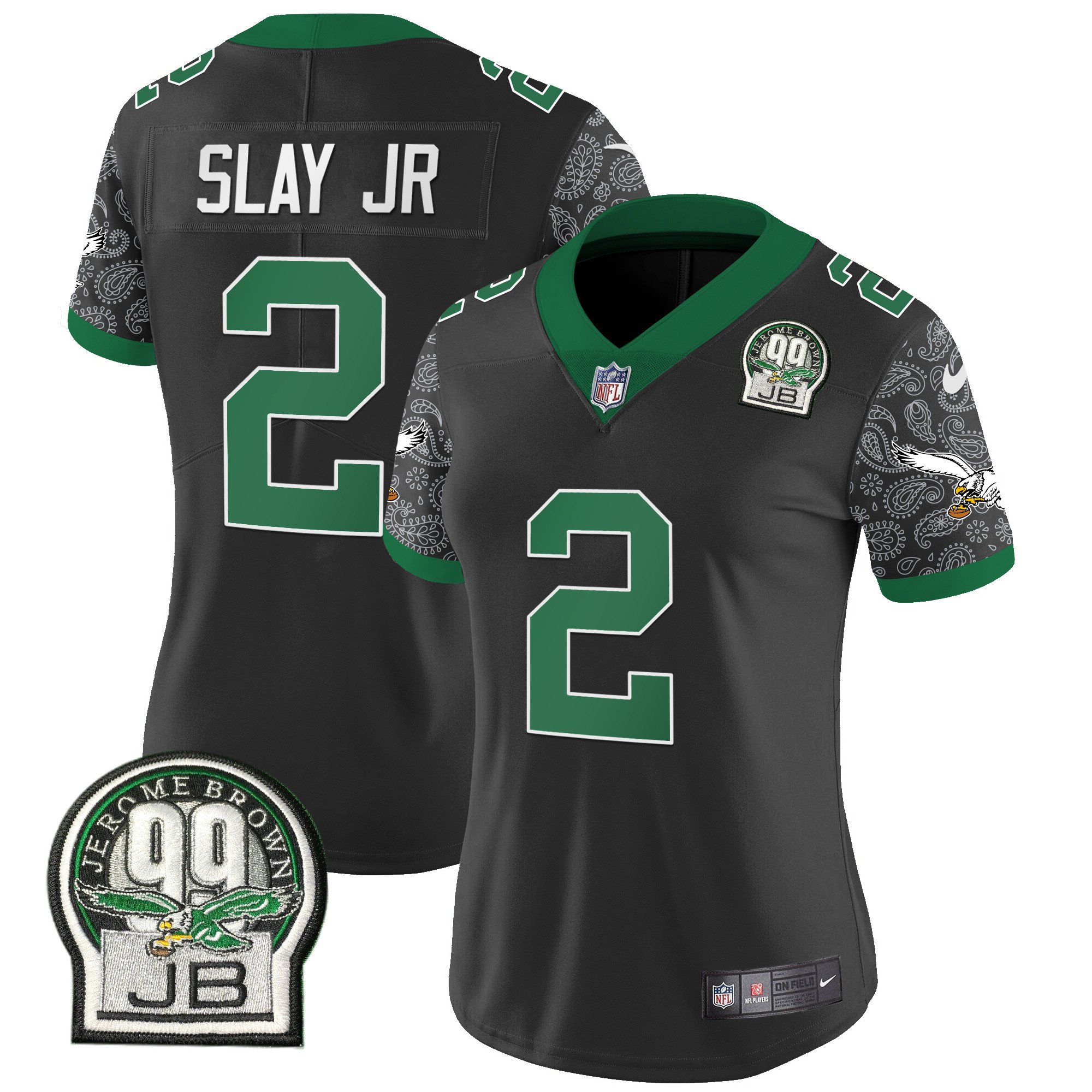 Women's Darius Slay Jr. Philadelphia Eagles Kelly Green Vapor Limited Black Jersey V4 - All Stitched
