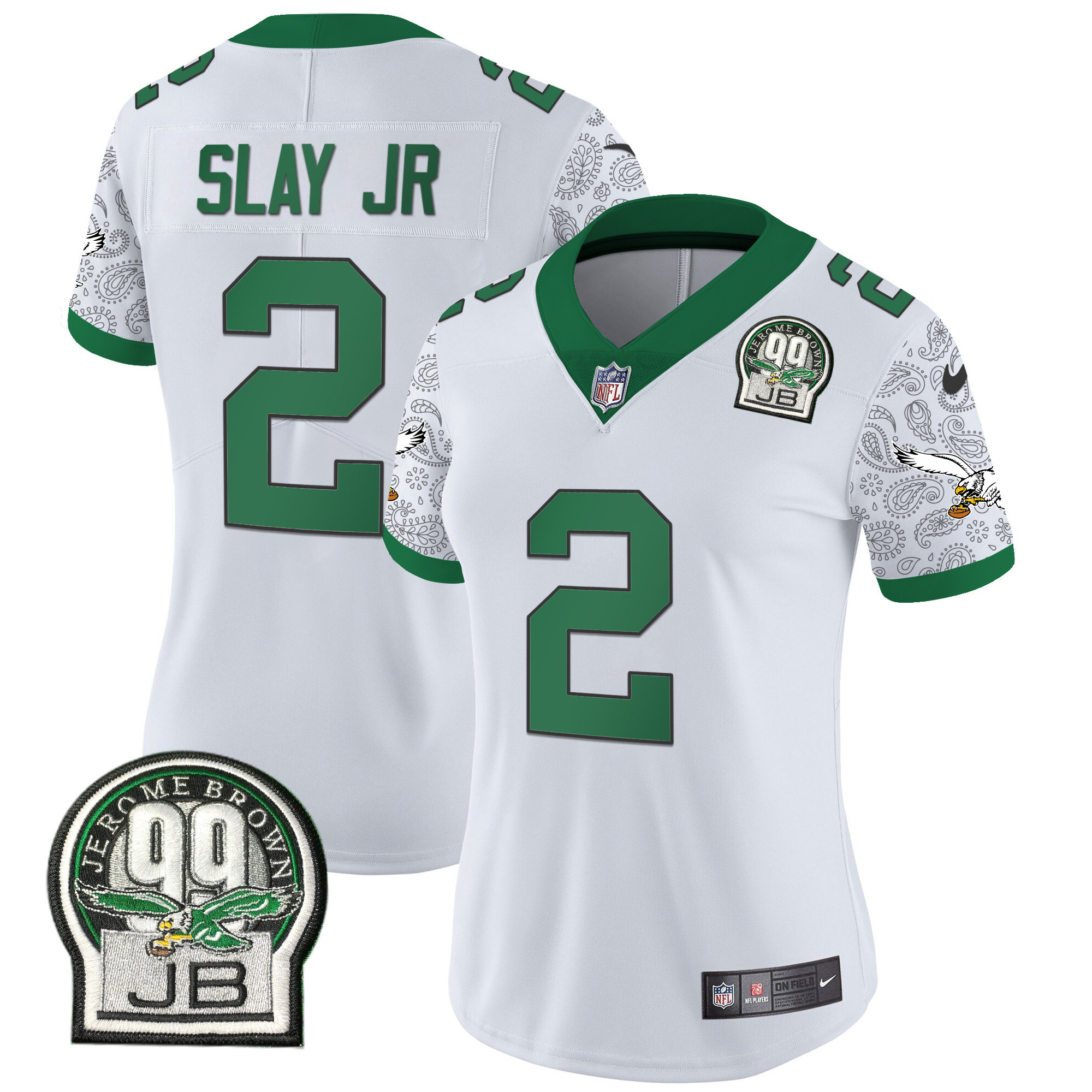 Women's Darius Slay Jr. Philadelphia Eagles Kelly Green Vapor Limited Kelly White Jersey V4 - All Stitched
