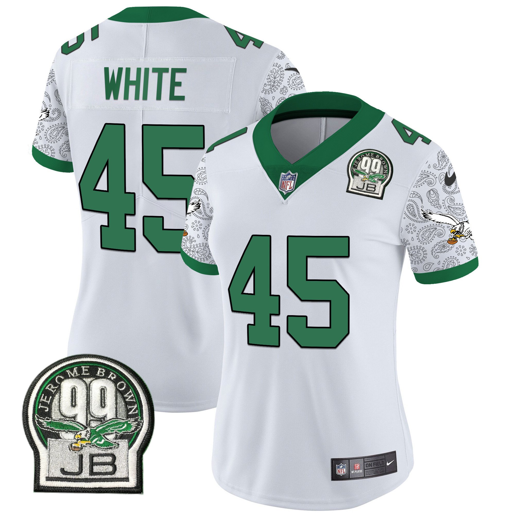 Women's Devin White Philadelphia Eagles Kelly Green Vapor Limited Kelly White Jersey V4 - All Stitched
