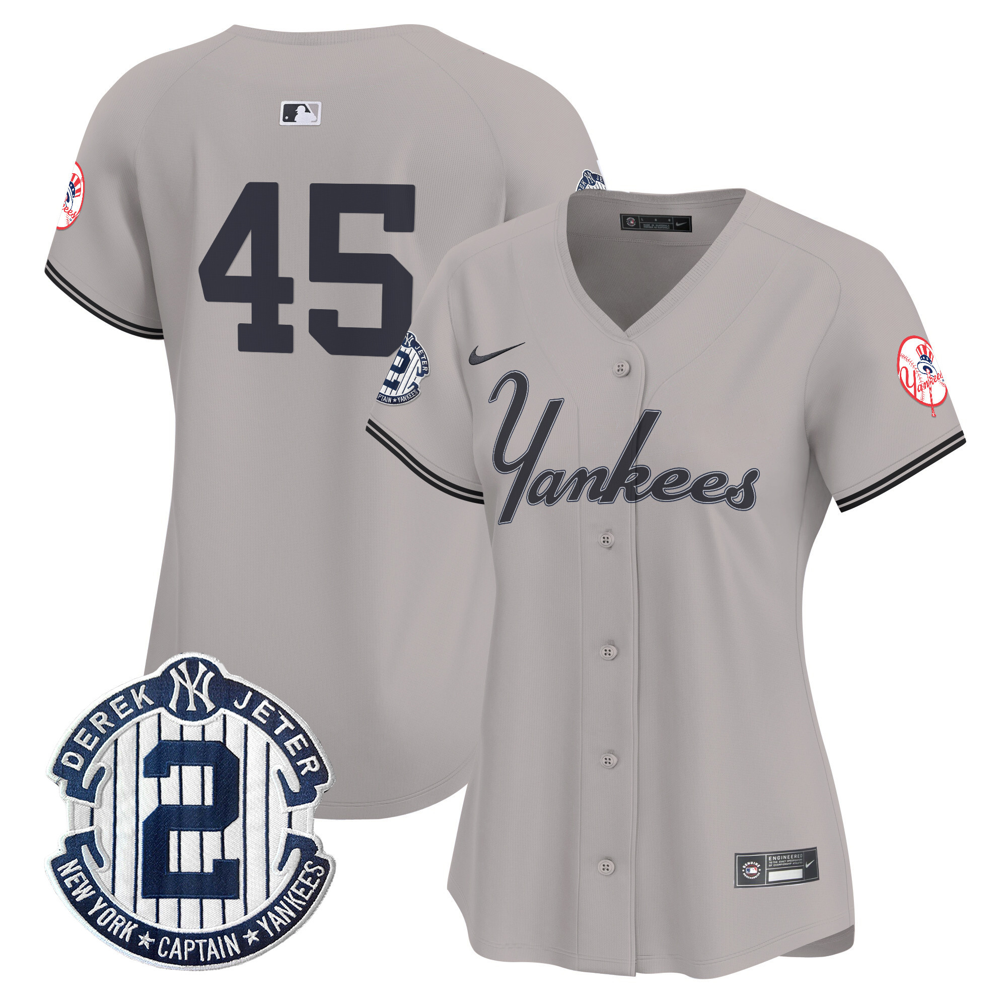 Women's Gerrit Cole New York Yankees Throwback Vapor Premier Limited Gray Jersey V2 - All Stitched