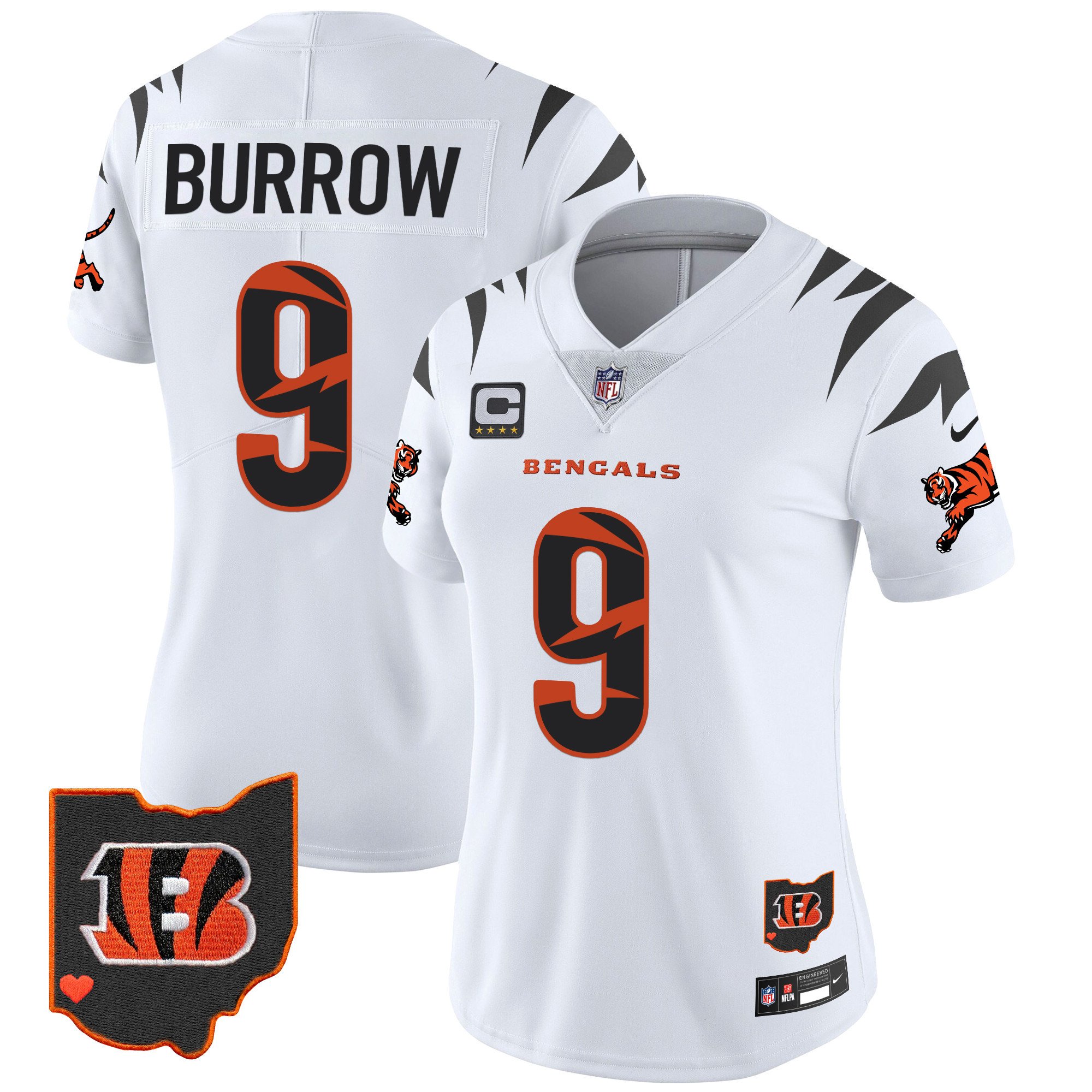 Women's Joe Burrow Cincinnati Bengals Special Vapor Limited White Jersey - All Stitched