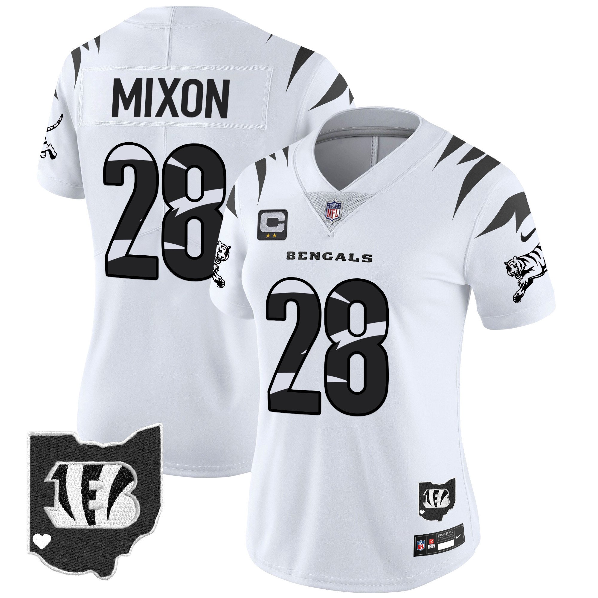 Women's Joe Mixon Cincinnati Bengals Special Vapor Limited White Limited Jersey - All Stitched
