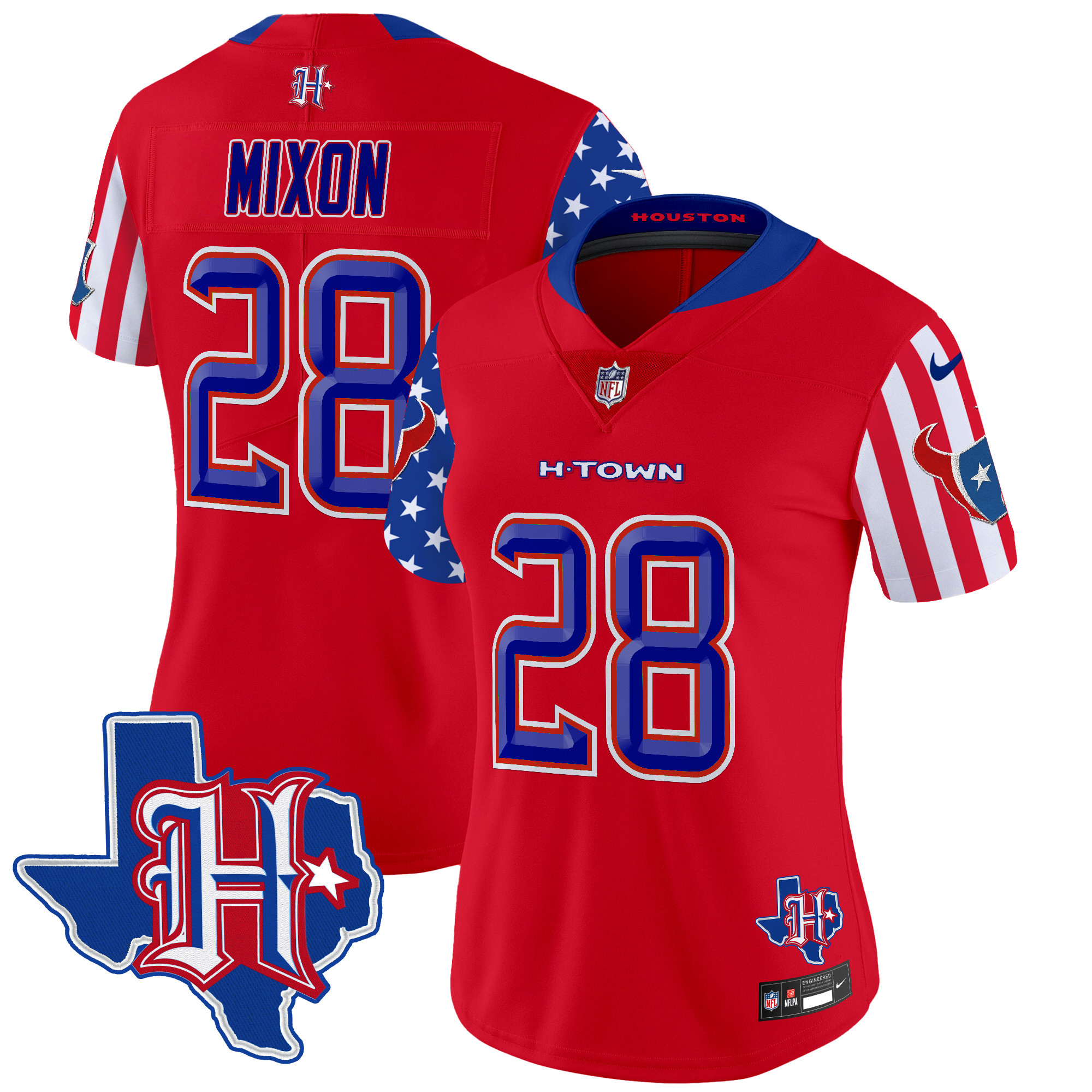 Women's Joe Mixon Houston Texans American Style Vapor Limited Red Jersey - All Stitched