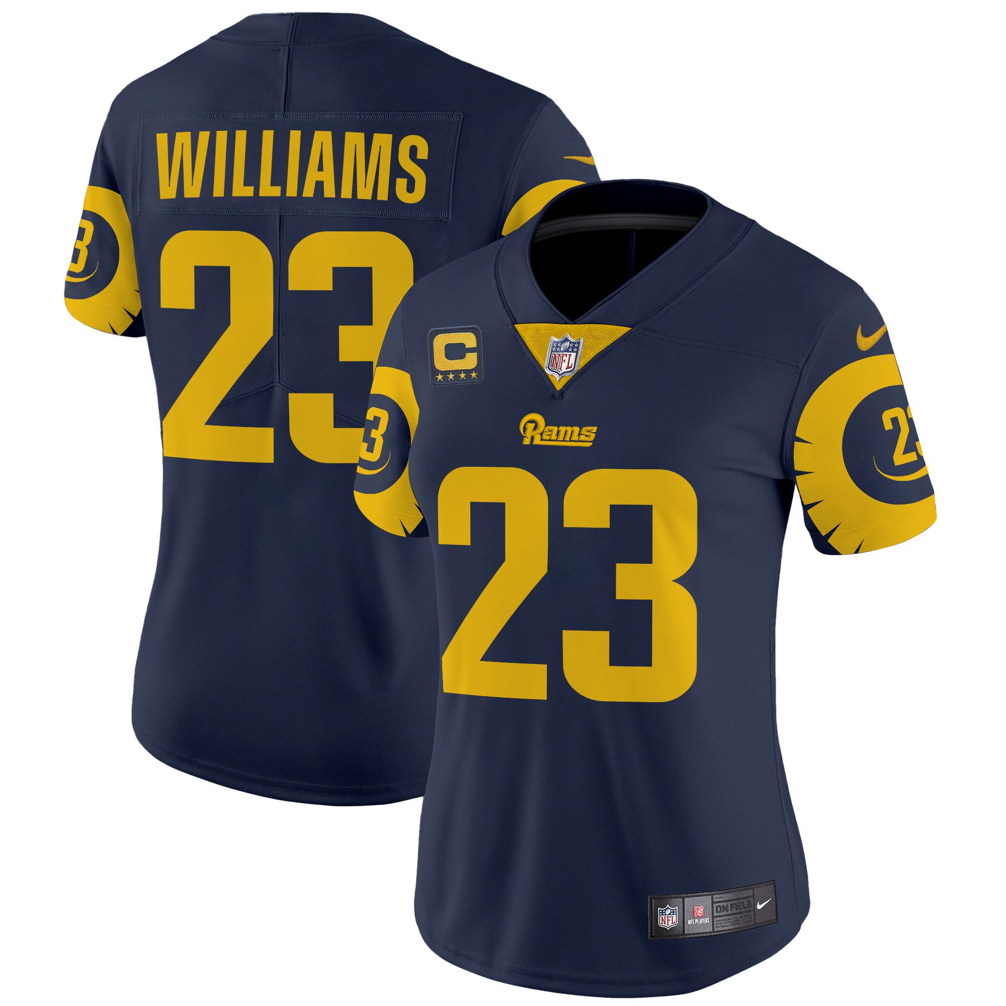 Women's Kyren Williams Los Angeles Rams Special Vapor Limited Navy Jersey - All Stitched