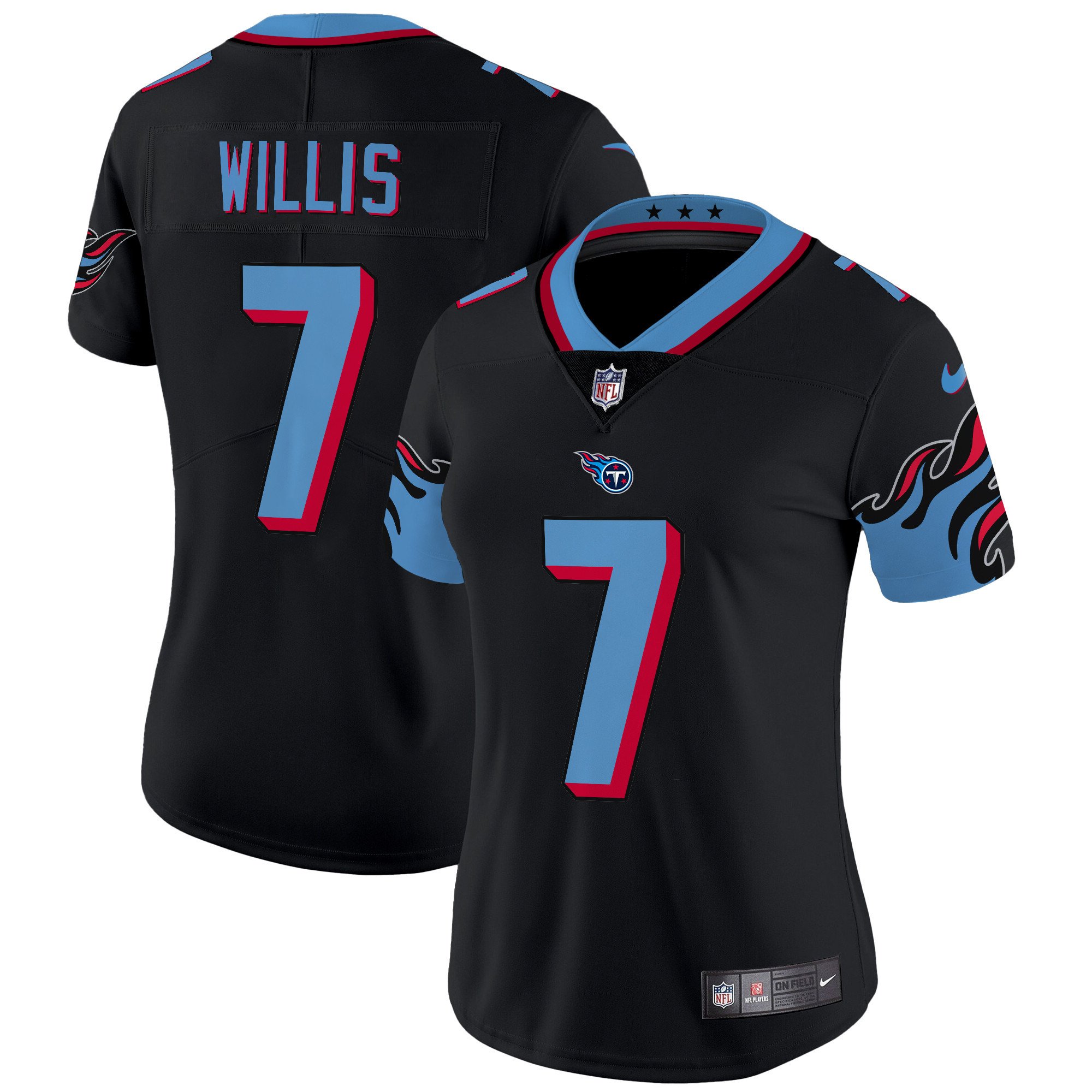 Women's Malik Willis Tennessee Titans Special Vapor Limited Black Jersey - All Stitched