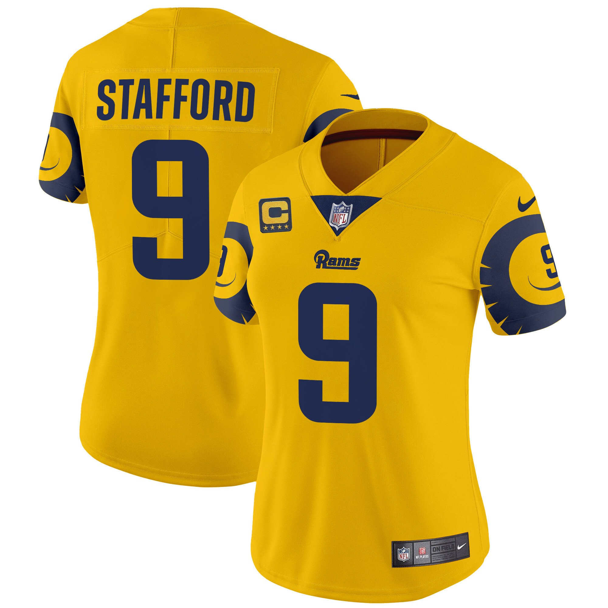 Women's Matthew Stafford Los Angeles Rams Special Vapor Limited Gold Jersey - All Stitched