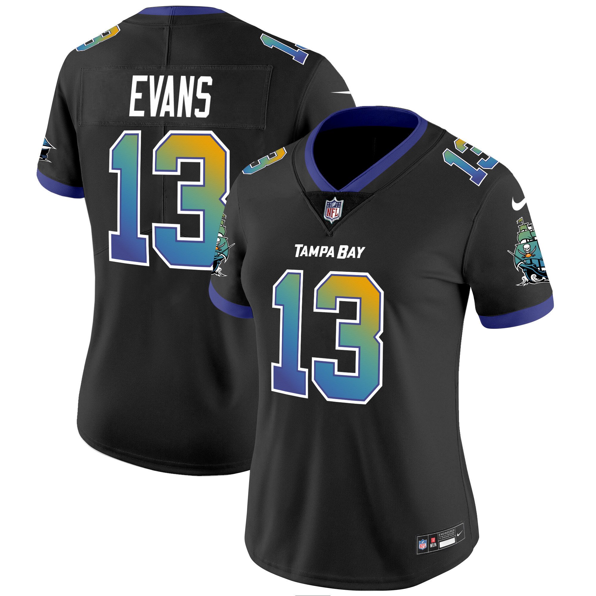 Women's Mike Evans Tampa Bay Buccaneers "Tampa City" Vapor Limited Black Jersey - All Stitched