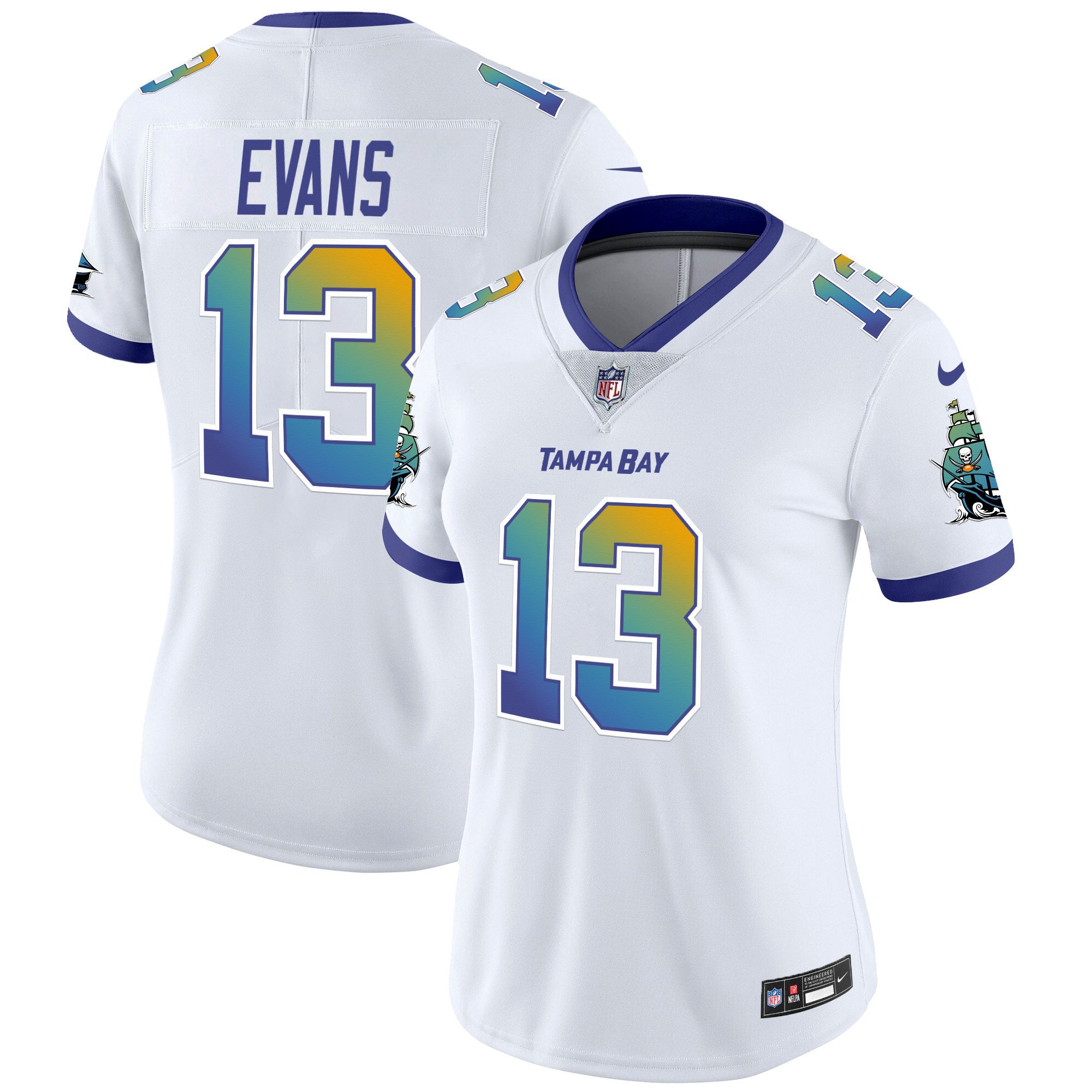 Women's Mike Evans Tampa Bay Buccaneers "Tampa City" Vapor Limited White Jersey - All Stitched