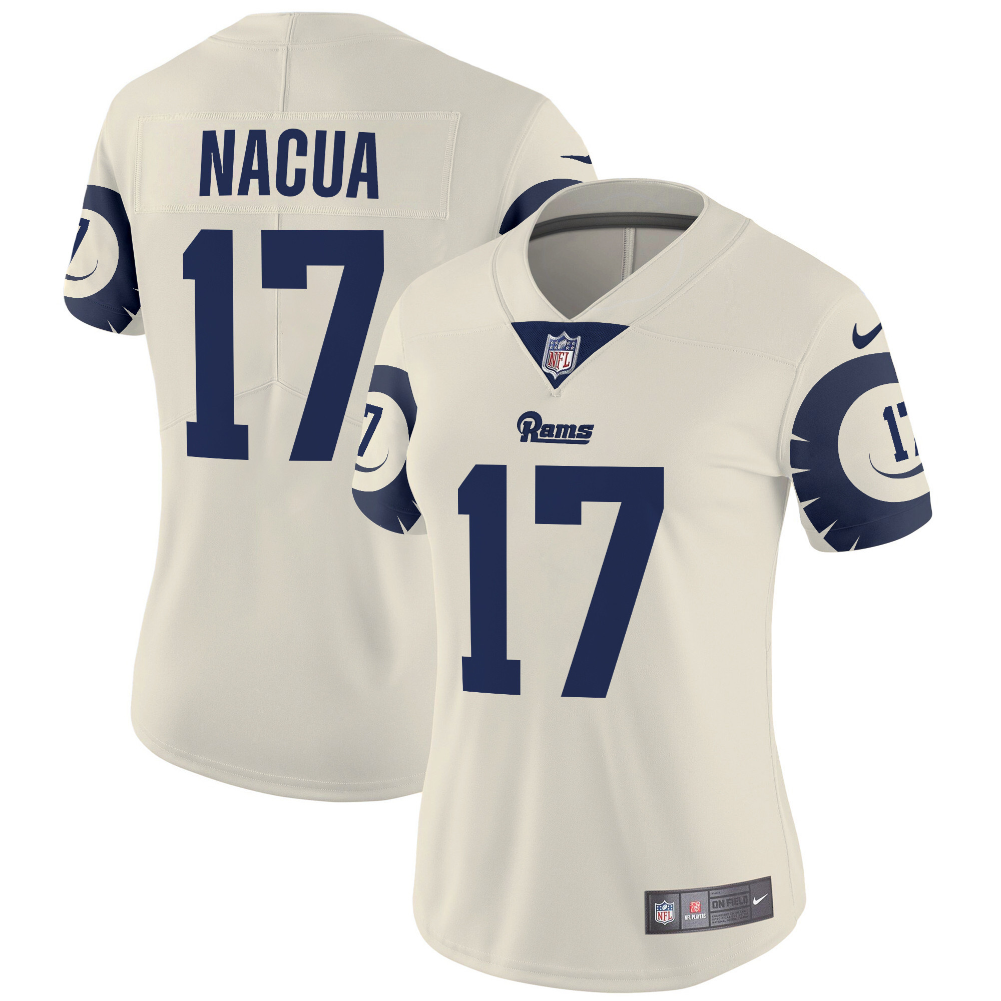 Women's Puka Nacua Los Angeles Rams Special Vapor Limited Bone Jersey - All Stitched