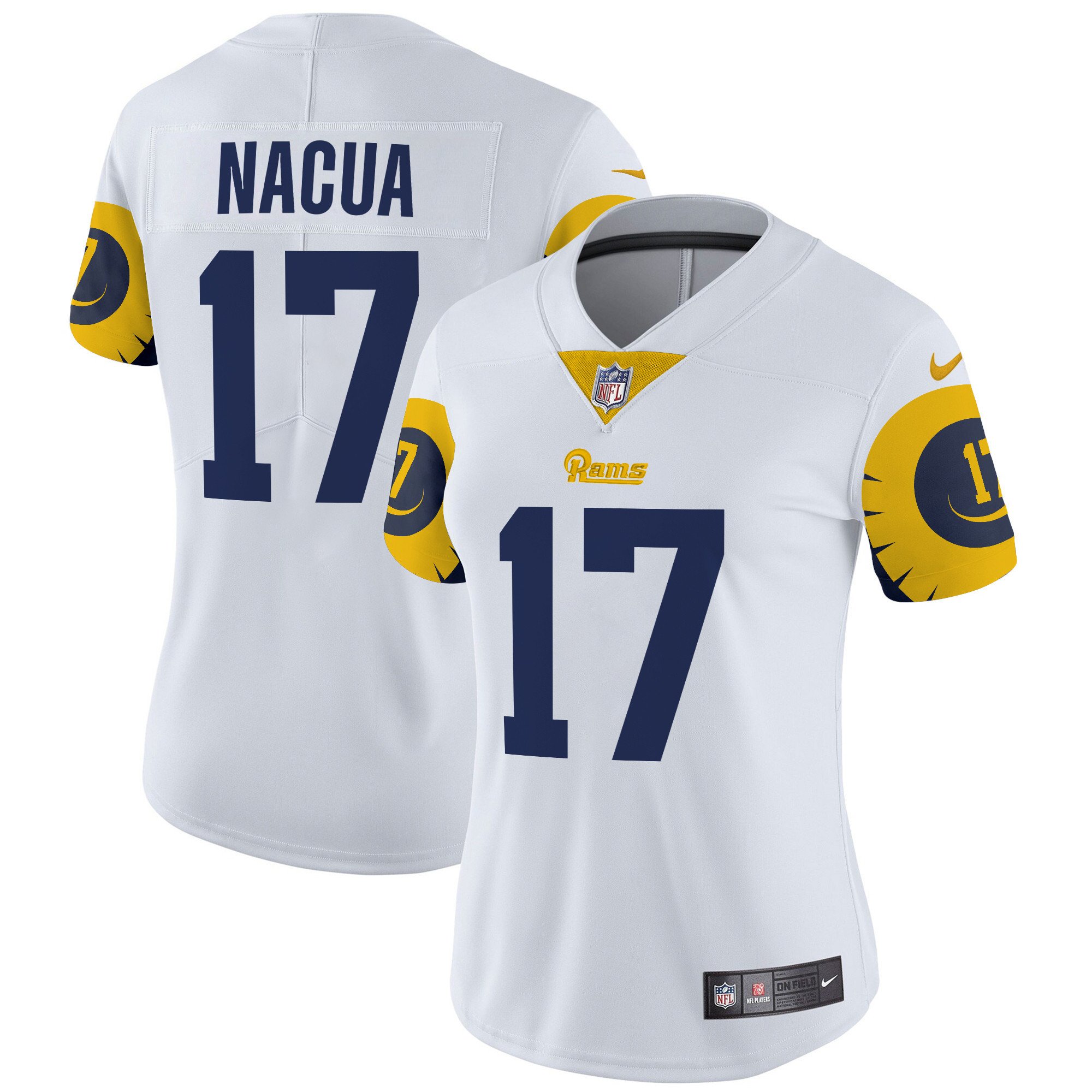 Women's Puka Nacua Los Angeles Rams Special Vapor Limited White Jersey - All Stitched
