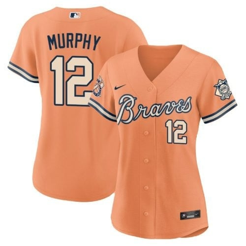 Women's Sean Murphy Atlanta Braves Peaches nÃ­ Cream Peaches nÃ­ Cream Jersey Ã± All Stitched
