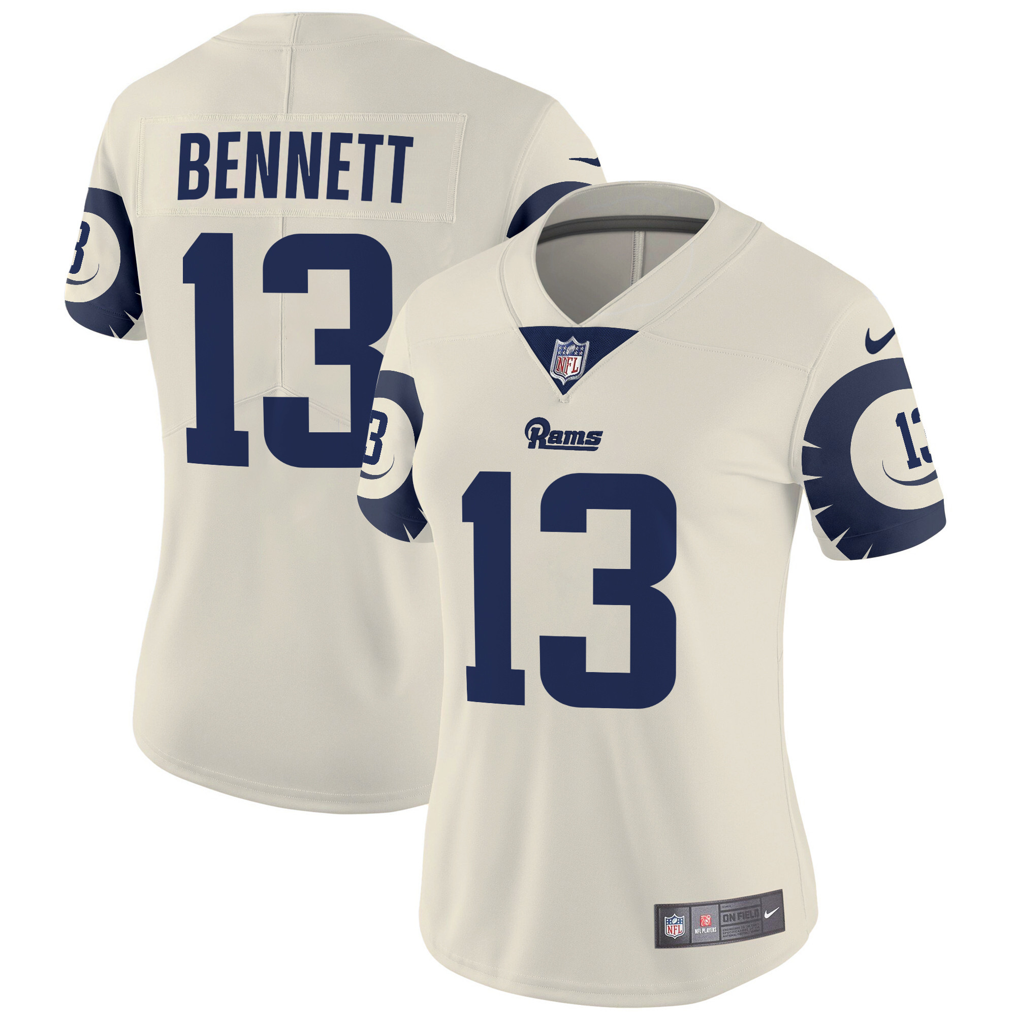 Women's Stetson Bennett Los Angeles Rams Special Vapor Limited Bone Jersey - All Stitched