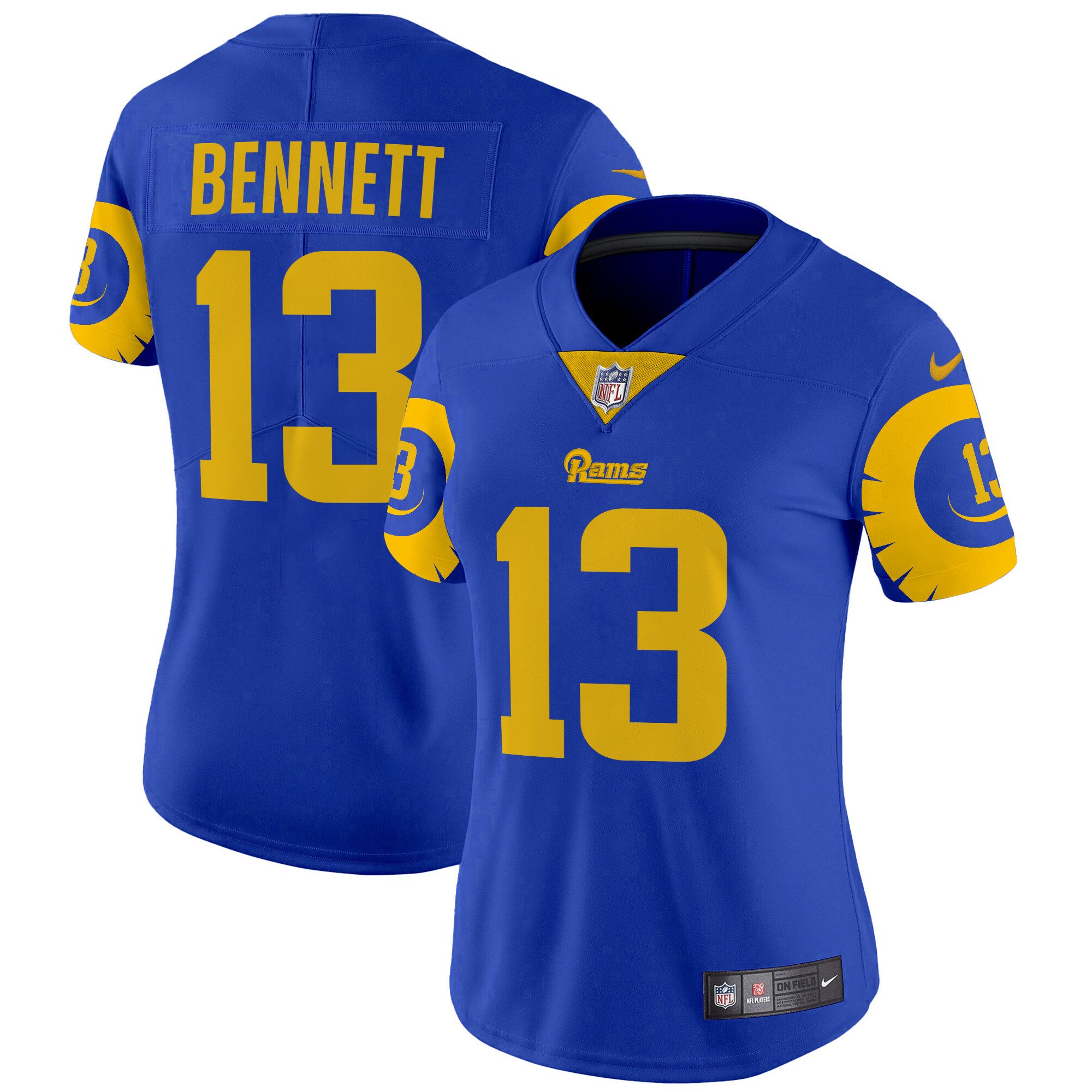 Women's Stetson Bennett Los Angeles Rams Special Vapor Limited Royal Jersey - All Stitched