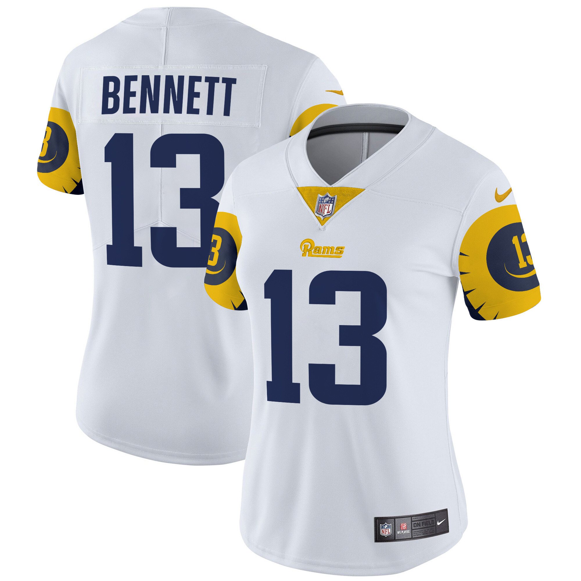 Women's Stetson Bennett Los Angeles Rams Special Vapor Limited White Jersey - All Stitched
