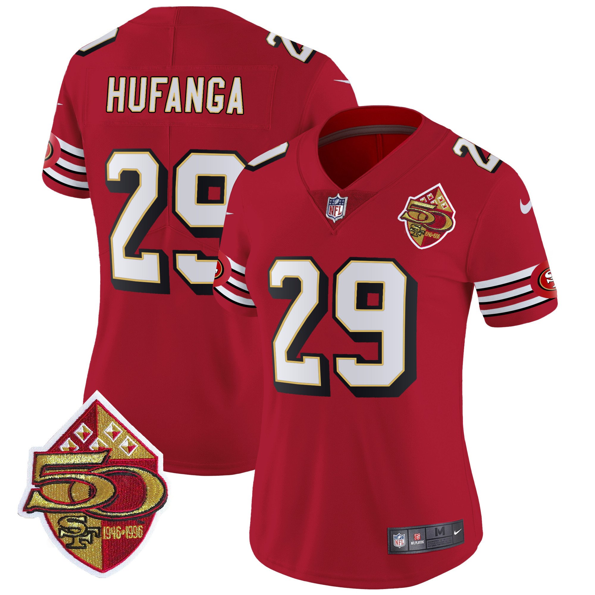 Women's Talanoa Hufanga San Francisco 49ers 1996 Throwback Vapor Limited Red Jersey - All Stitched