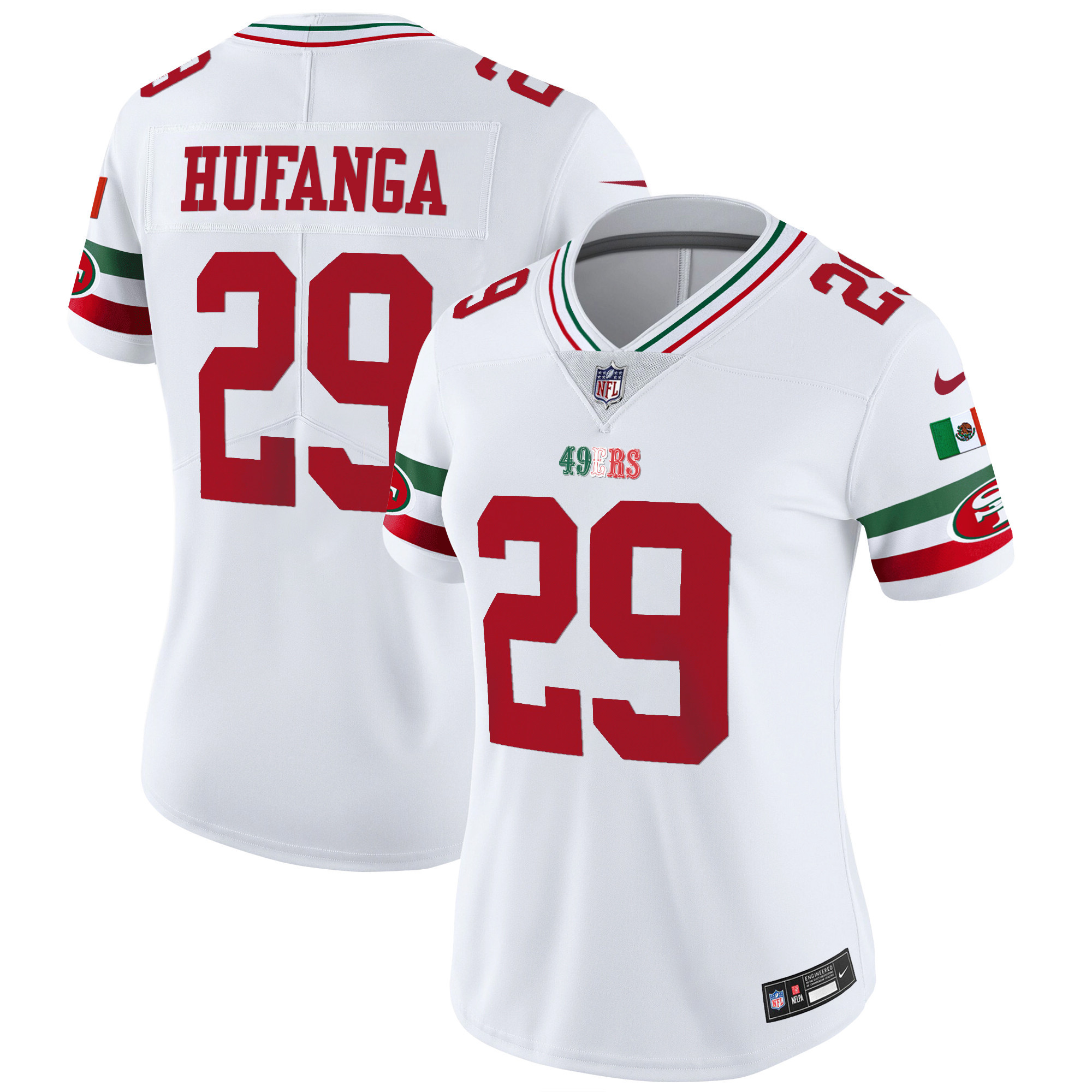 Women's Talanoa Hufanga San Francisco 49ers Mexico Vapor White Jersey V2 - All Stitched