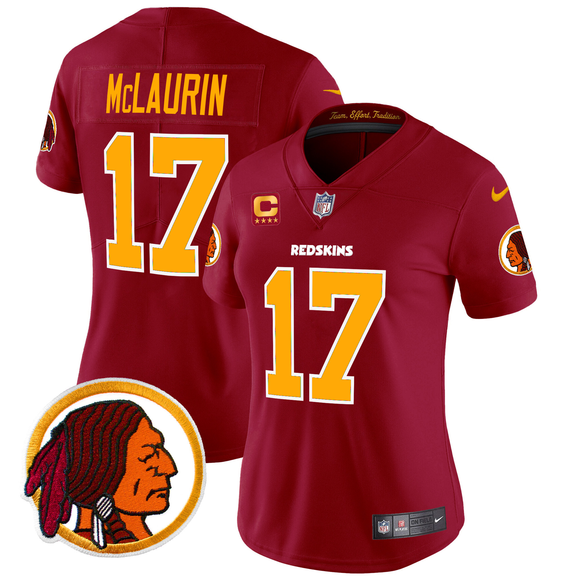 Women's Terry McLaurin Washington Redskins Throwback Vapor Limited Burgundy Jersey V2 - All Stitched