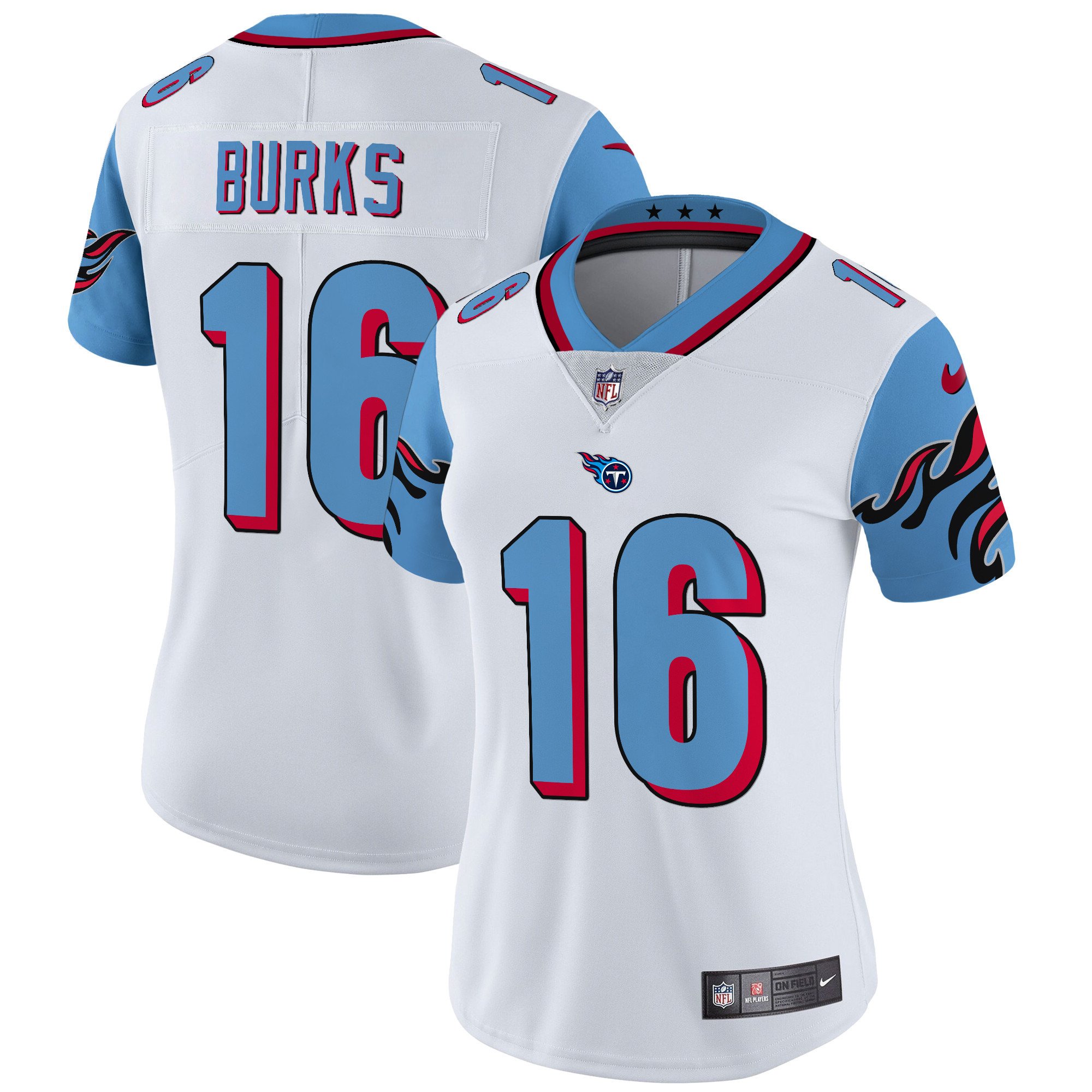 Women's Treylon Burks Tennessee Titans Special Vapor Limited Blue Sleeves Jersey - All Stitched