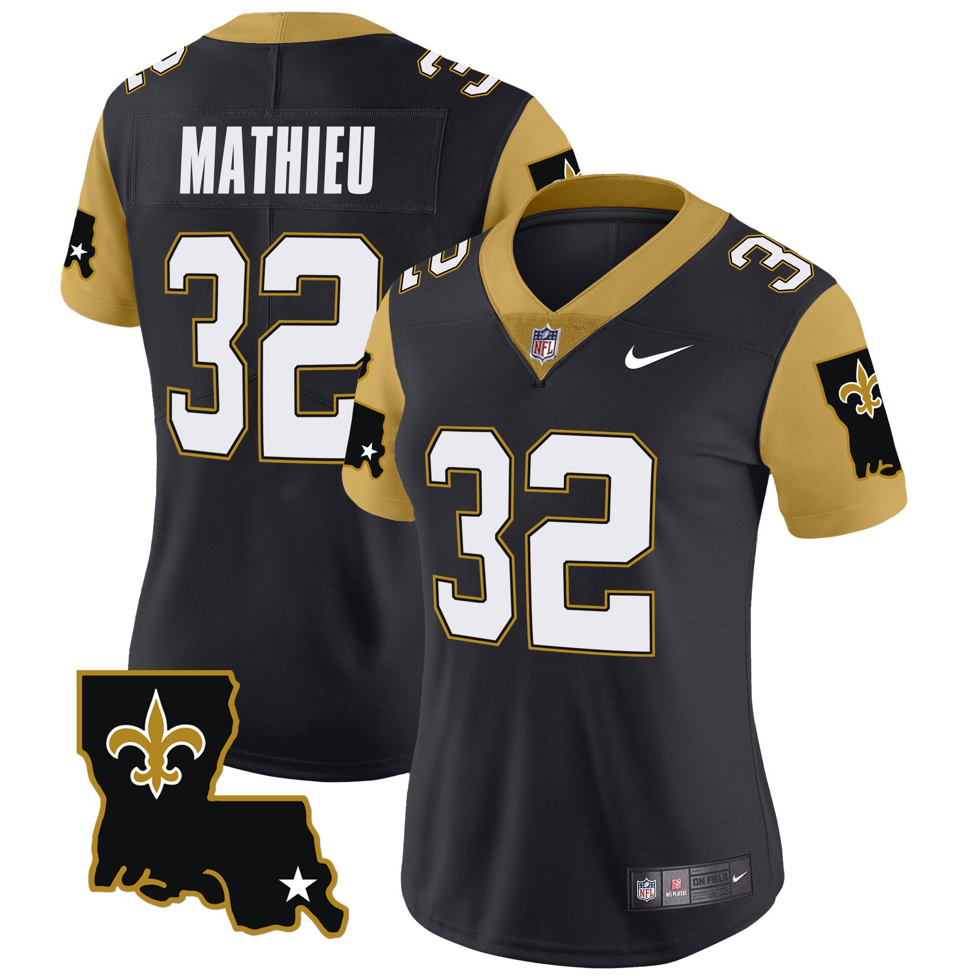 Women's Tyrann Mathieu New Orleans Saints 1987 Legacy Vapor Limited Black Jersey V2 - All Stitched