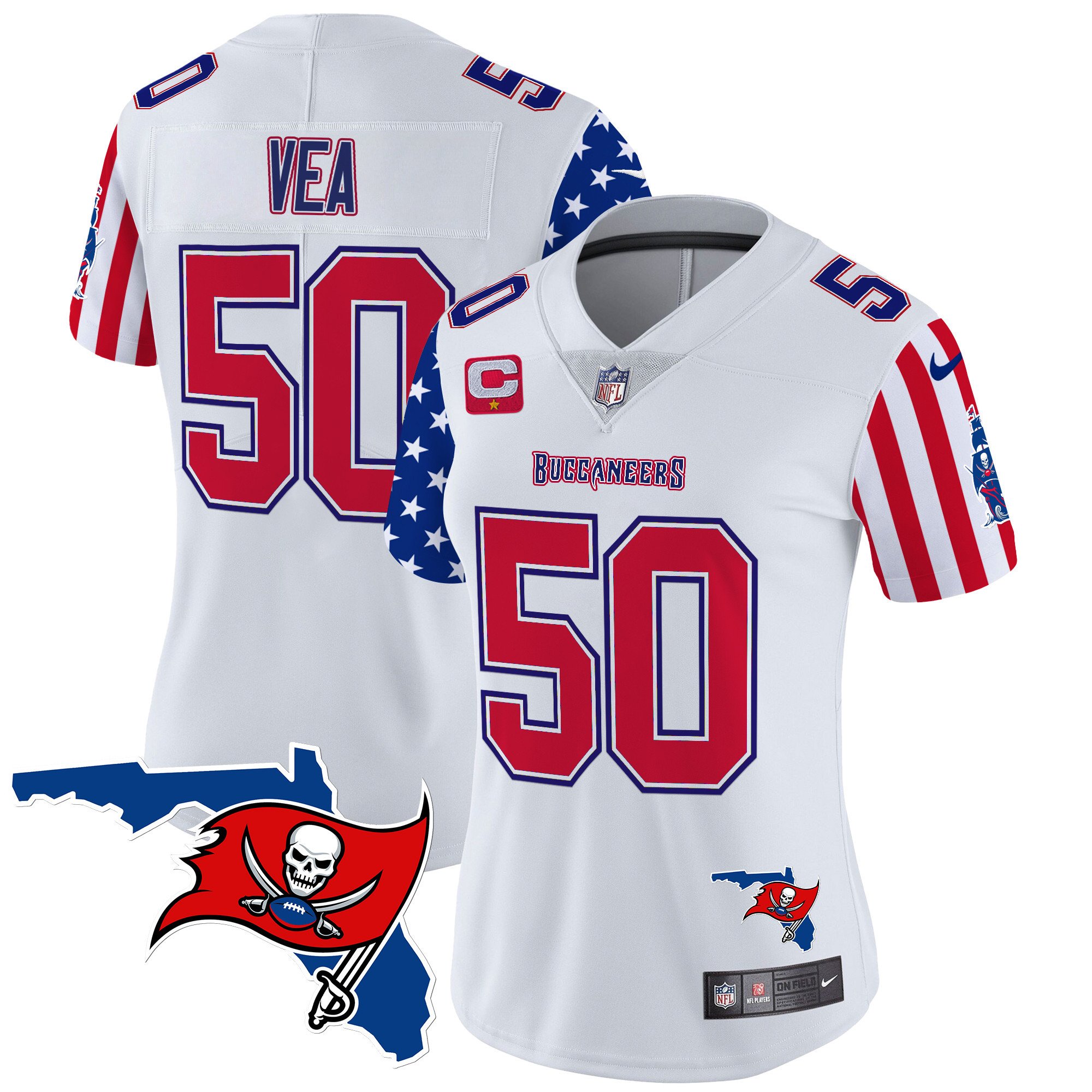 Women's Vita Vea Tampa Bay Buccaneers American Style Vapor Limited White Jersey - All Stitched