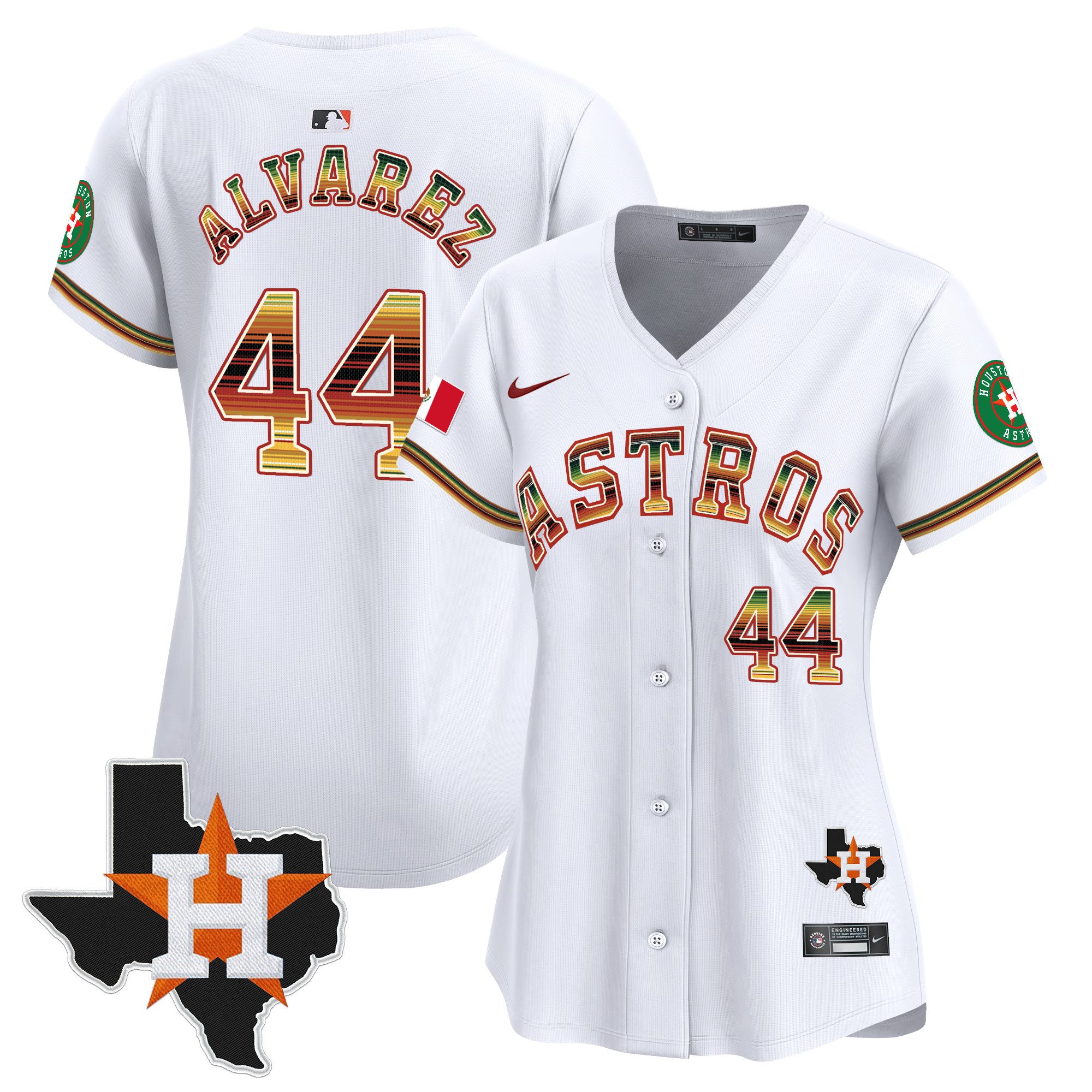Women's Yordan Â¡lvarez Houston Astros Mexico Traditional Style Vapor Premier Limited White Jersey - All Stitched