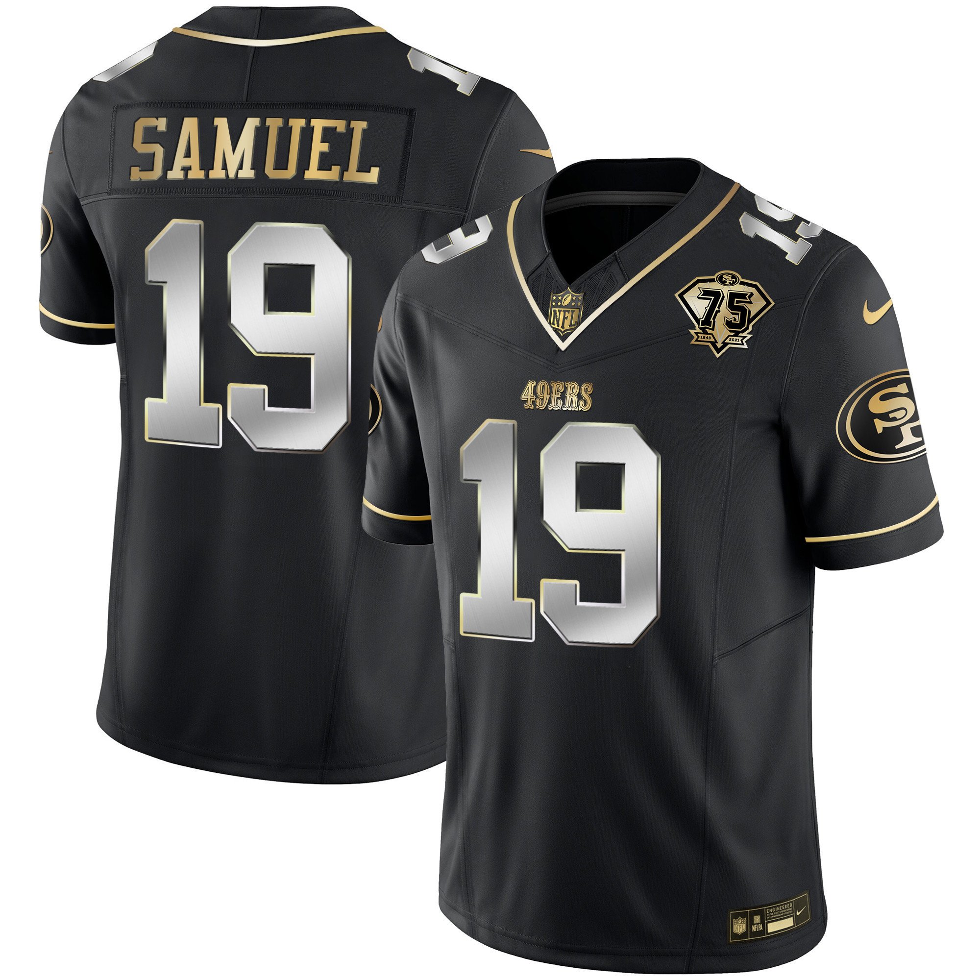 Youth's Deebo Samuel San Francisco 49ers 2023 Vapor Gold Limited Black Limited Jersey - All Stitched