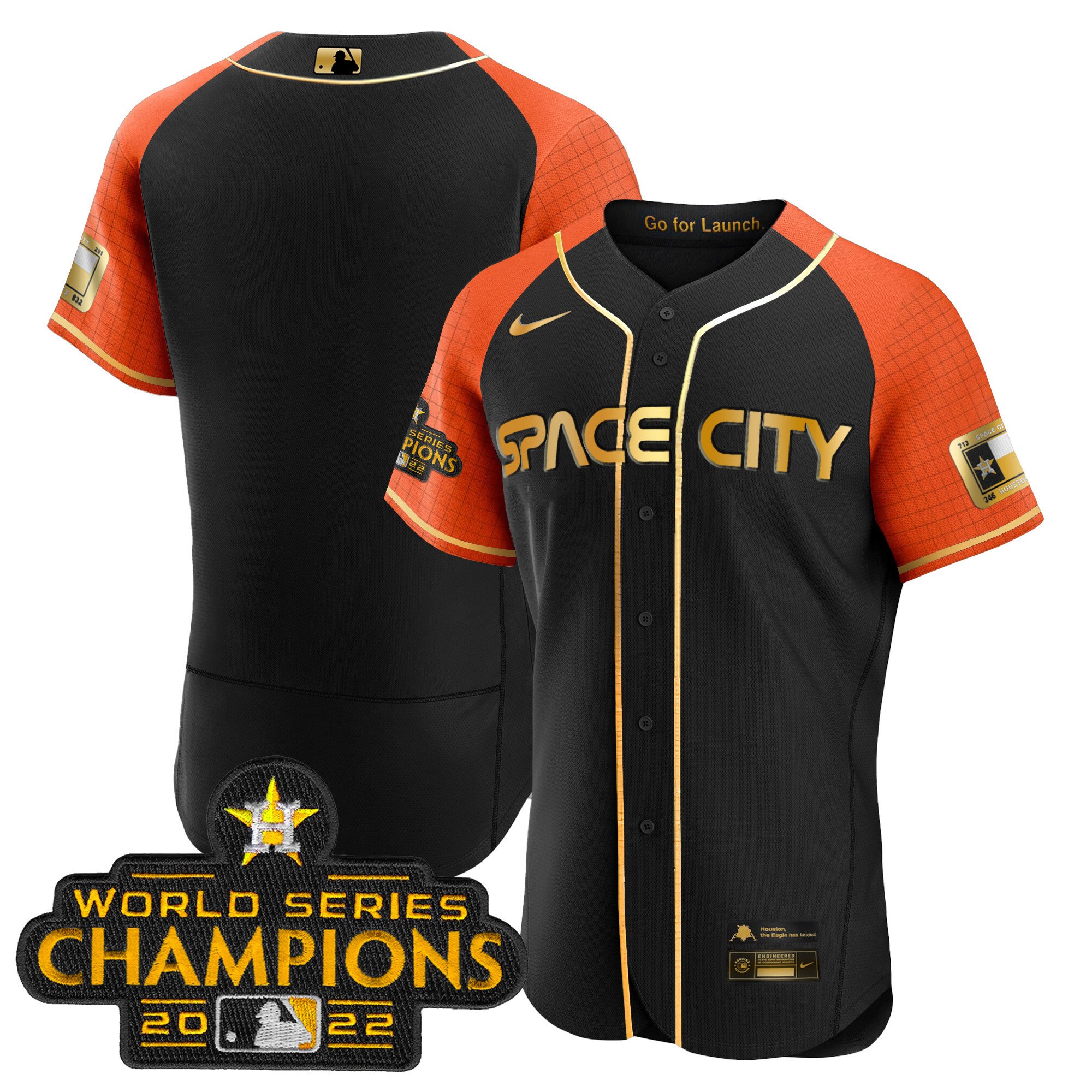 Youth's Houston Astros 2023 Space City Champions Flex Alternate Jersey Ã± All Stitched