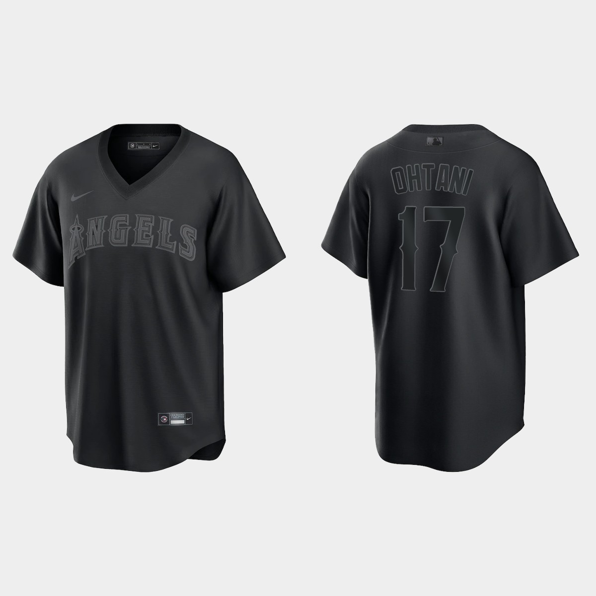 Shohei Ohtani Los Angeles Angels Pitch Black Fashion Jersey - Black