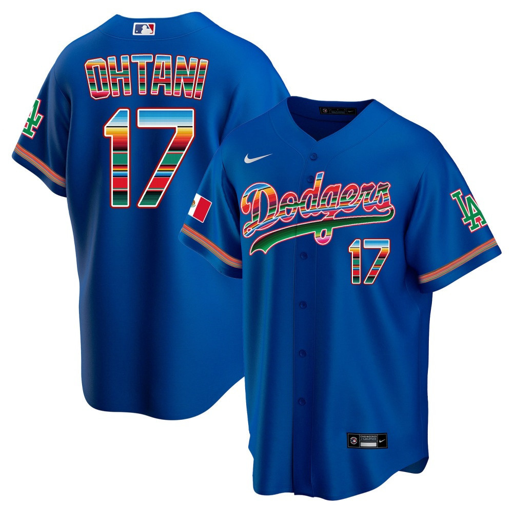 Shohei Ohtani Los Angeles Dodgers Mexico Cool Base Royal Jersey - All Stitched