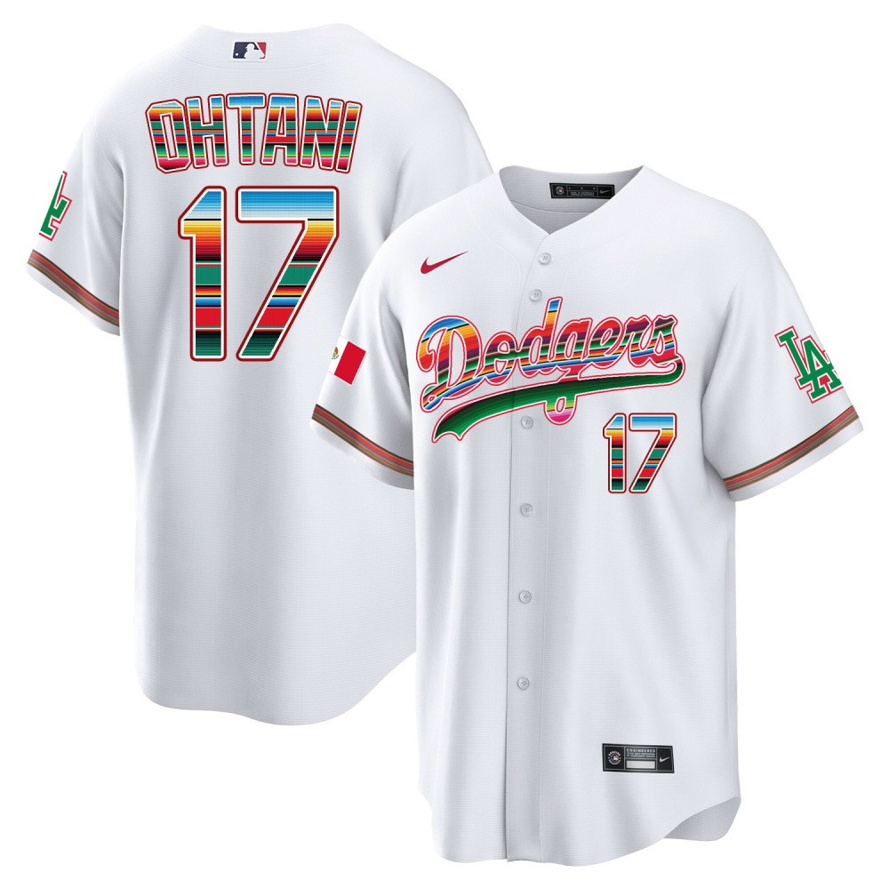 Shohei Ohtani Los Angeles Dodgers Mexico Cool Base White Jersey - All Stitched