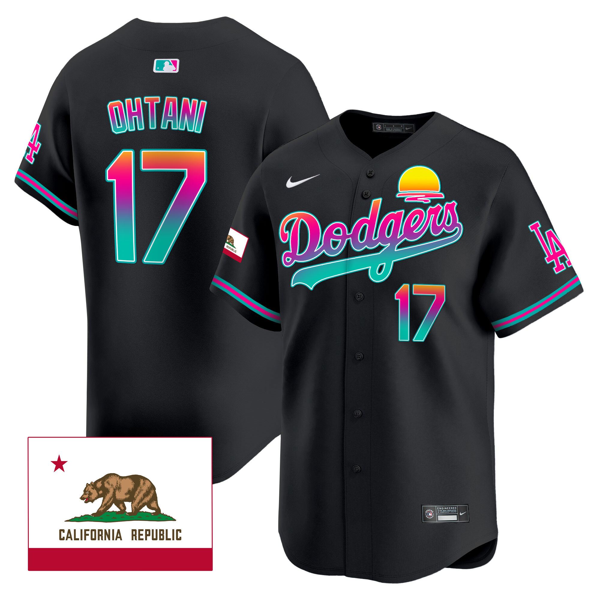 Shohei Ohtani Men's Los Angeles Dodgers 2024 Los Angeles City Style Vapor Premier Limited Black Jersey - All Stitched