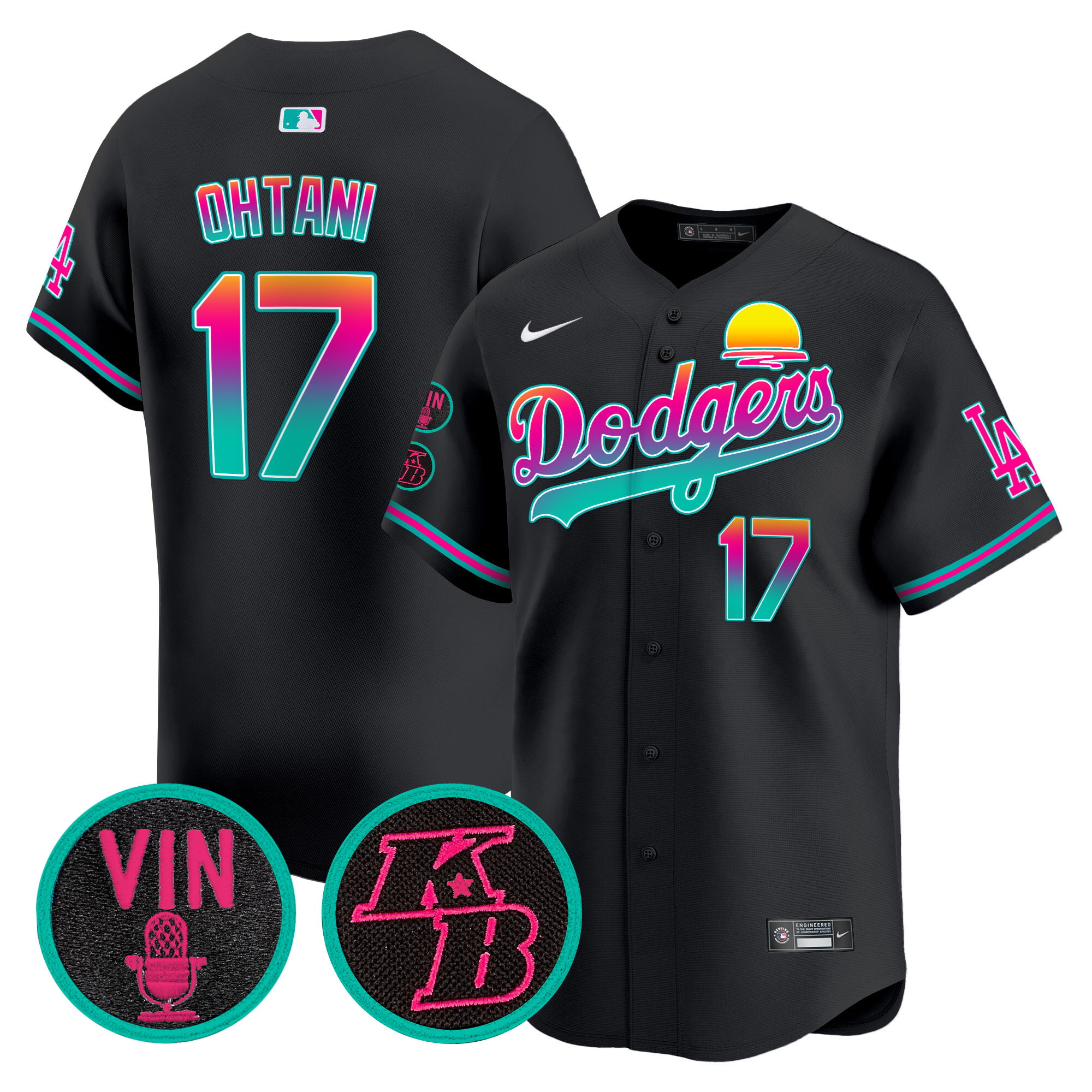 Shohei Ohtani Men's Los Angeles Dodgers 2024 Los Angeles City Style Vapor Premier Limited V2 Black Jersey - All Stitched