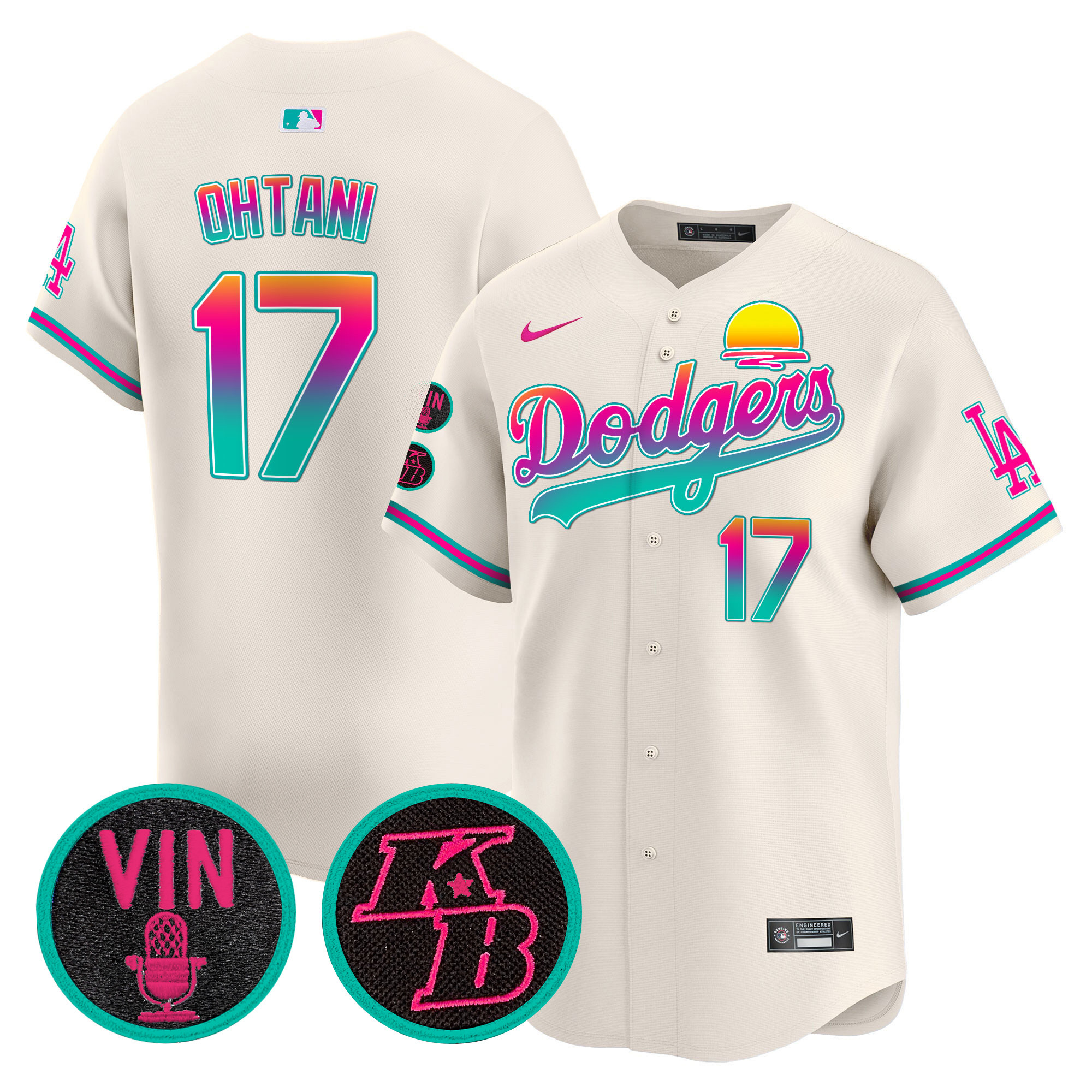 Shohei Ohtani Men's Los Angeles Dodgers 2024 Los Angeles City Style Vapor Premier Limited V2 Cream Jersey - All Stitched