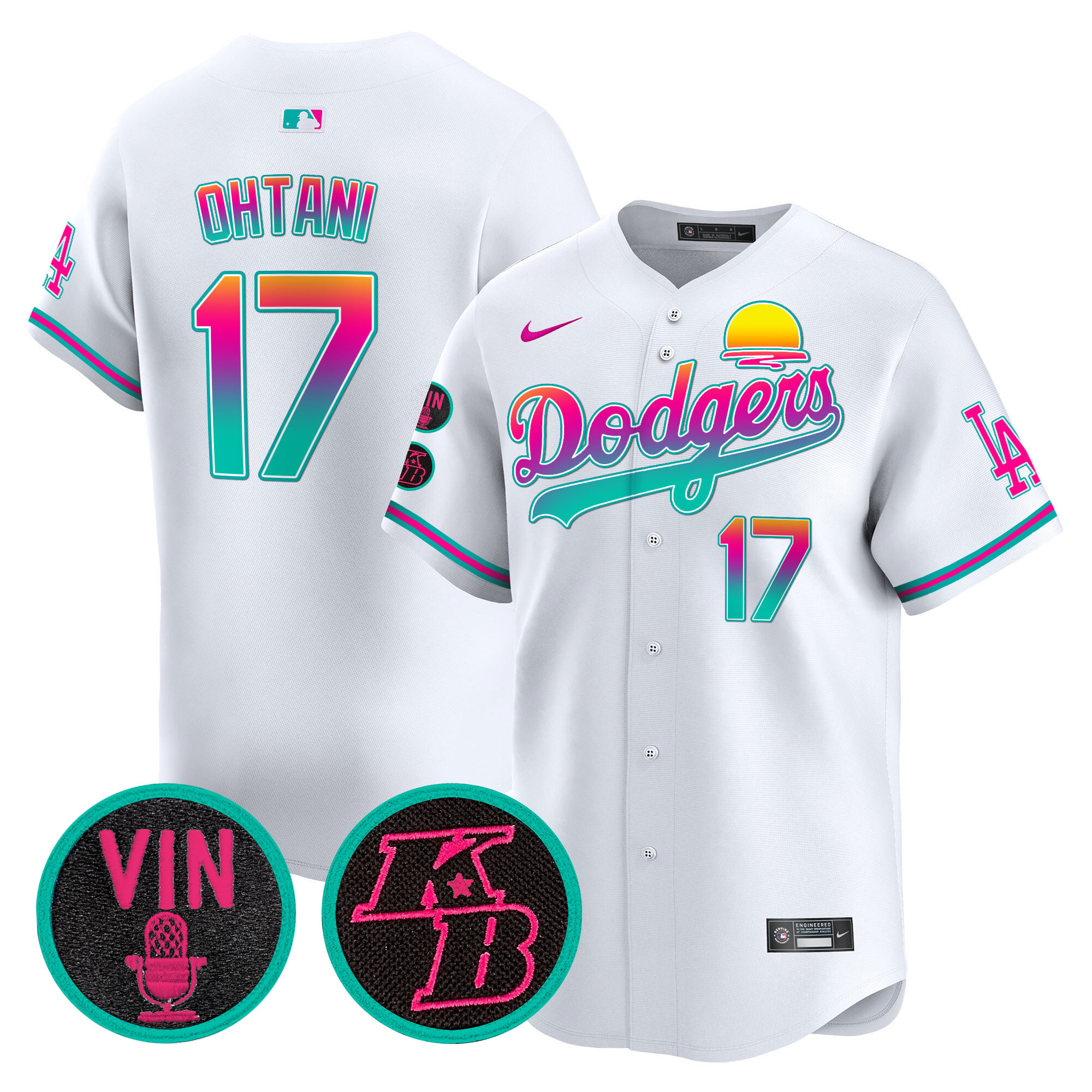 Shohei Ohtani Men's Los Angeles Dodgers 2024 Los Angeles City Style Vapor Premier Limited V2 White Jersey - All Stitched