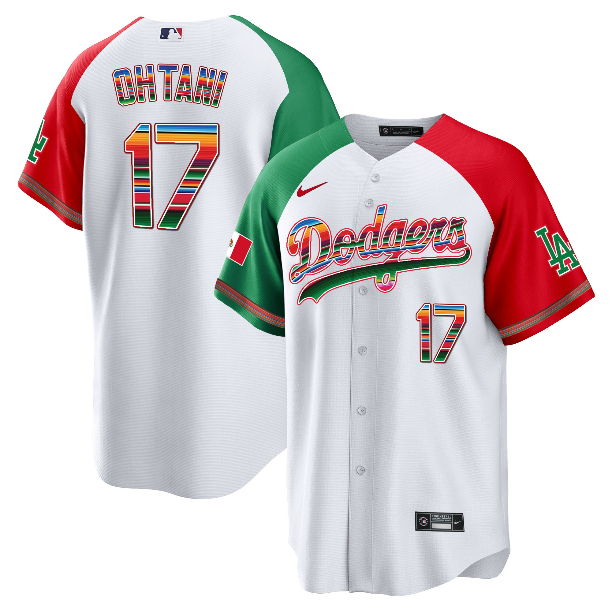 Shohei Ohtani Men's Los Angeles Dodgers Mexico Cool Base Limited Alternate Jersey - All Stitched
