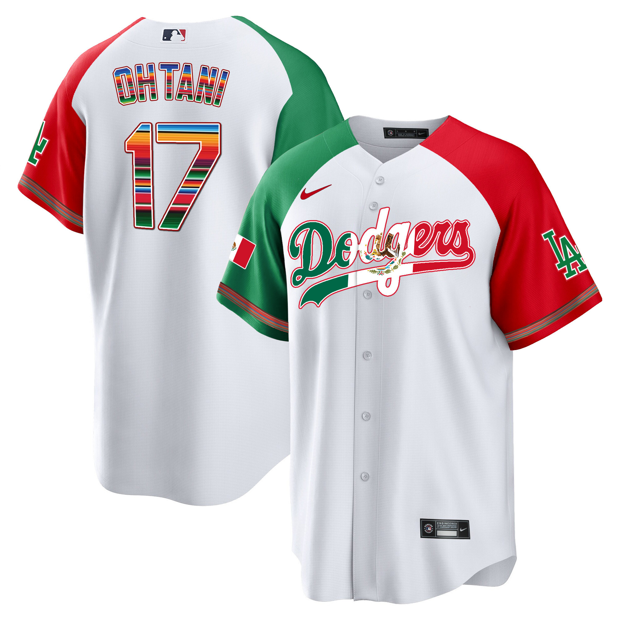Shohei Ohtani Men's Los Angeles Dodgers Mexico Cool Base Limited V4 Alternate Jersey - All Stitched