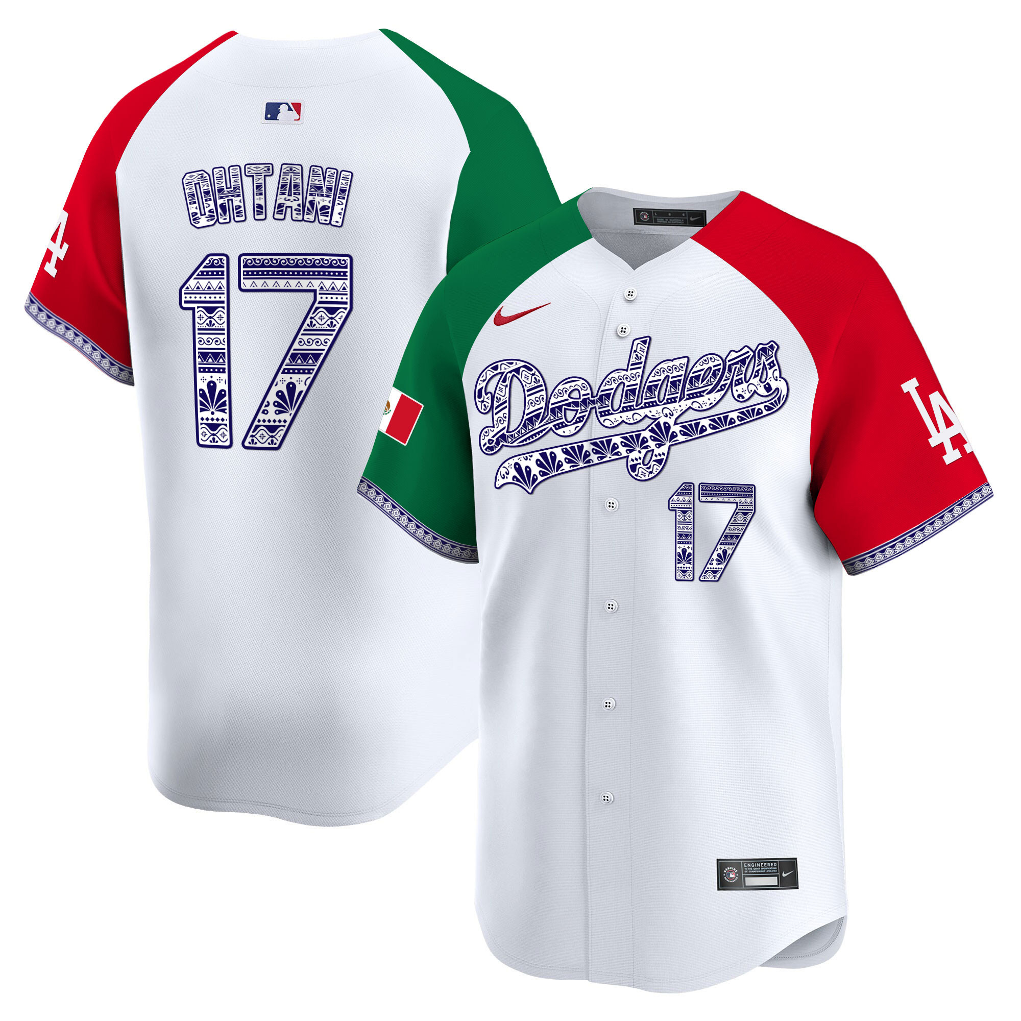 Shohei Ohtani Men's Los Angeles Dodgers Mexico Vapor Premier Limited V3 Alternate Jersey - All Stitched