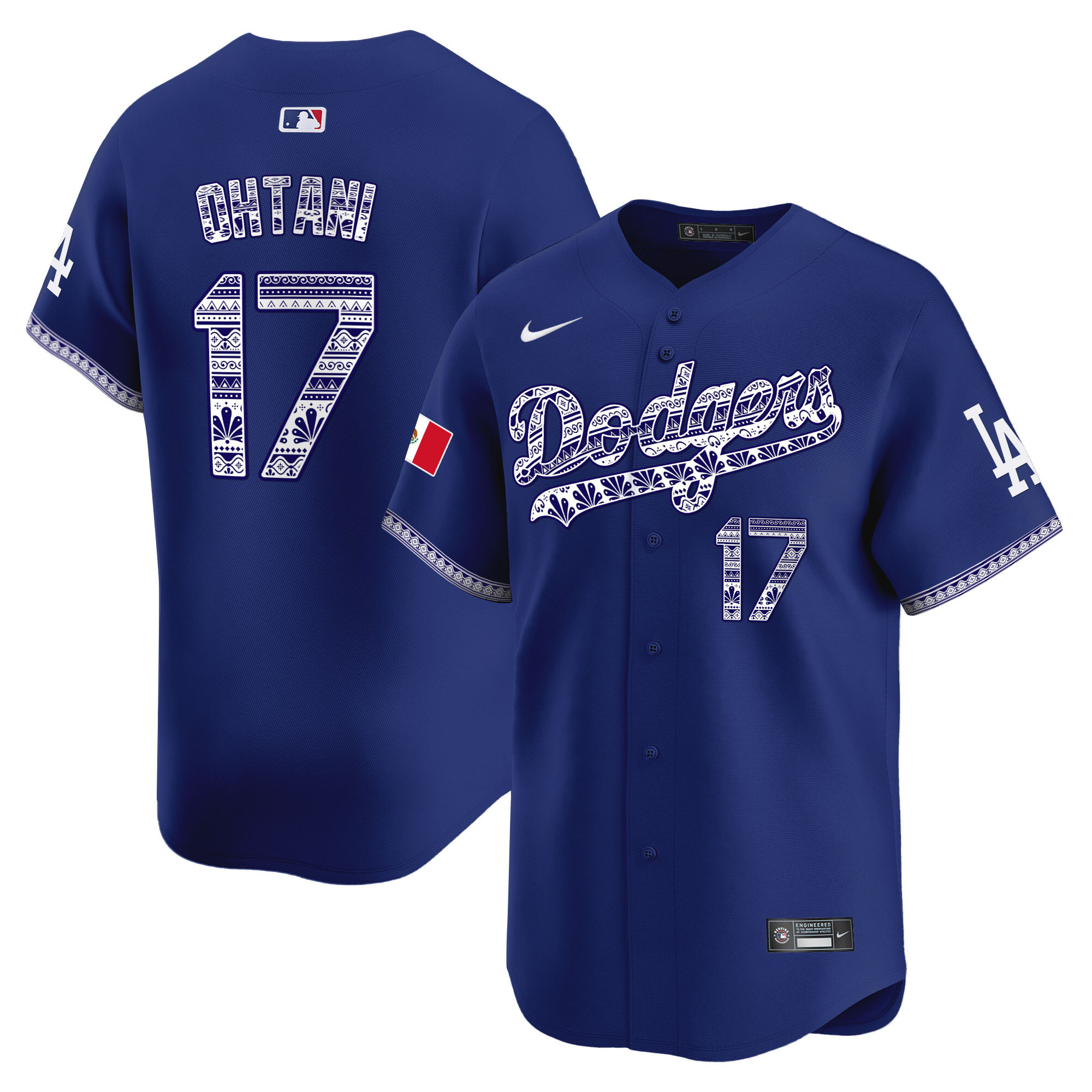 Shohei Ohtani Men's Los Angeles Dodgers Mexico Vapor Premier Limited V3 Royal Jersey - All Stitched