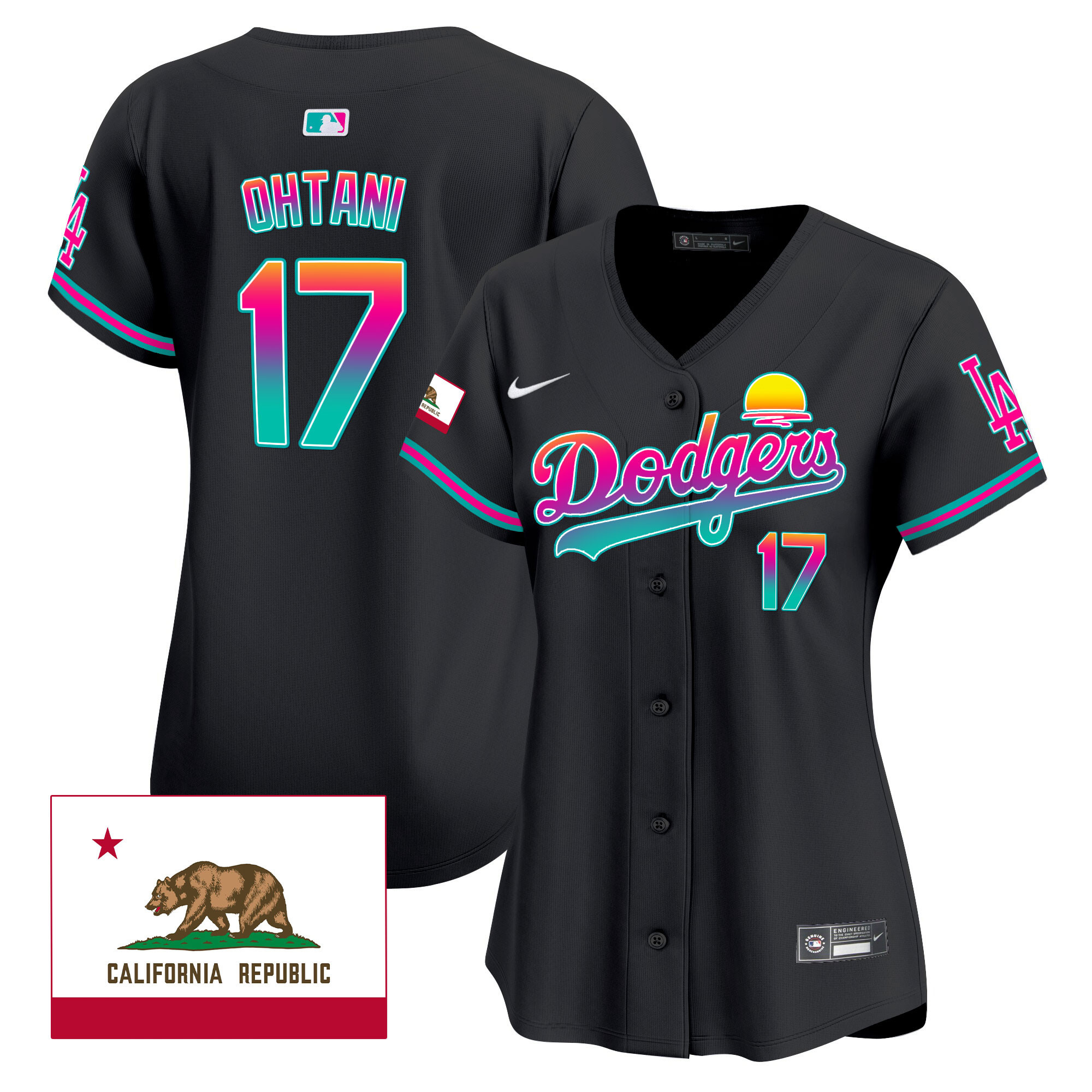Shohei Ohtani Women's Los Angeles Dodgers 2024 Los Angeles City Style Vapor Premier Limited Black Jersey - All Stitched