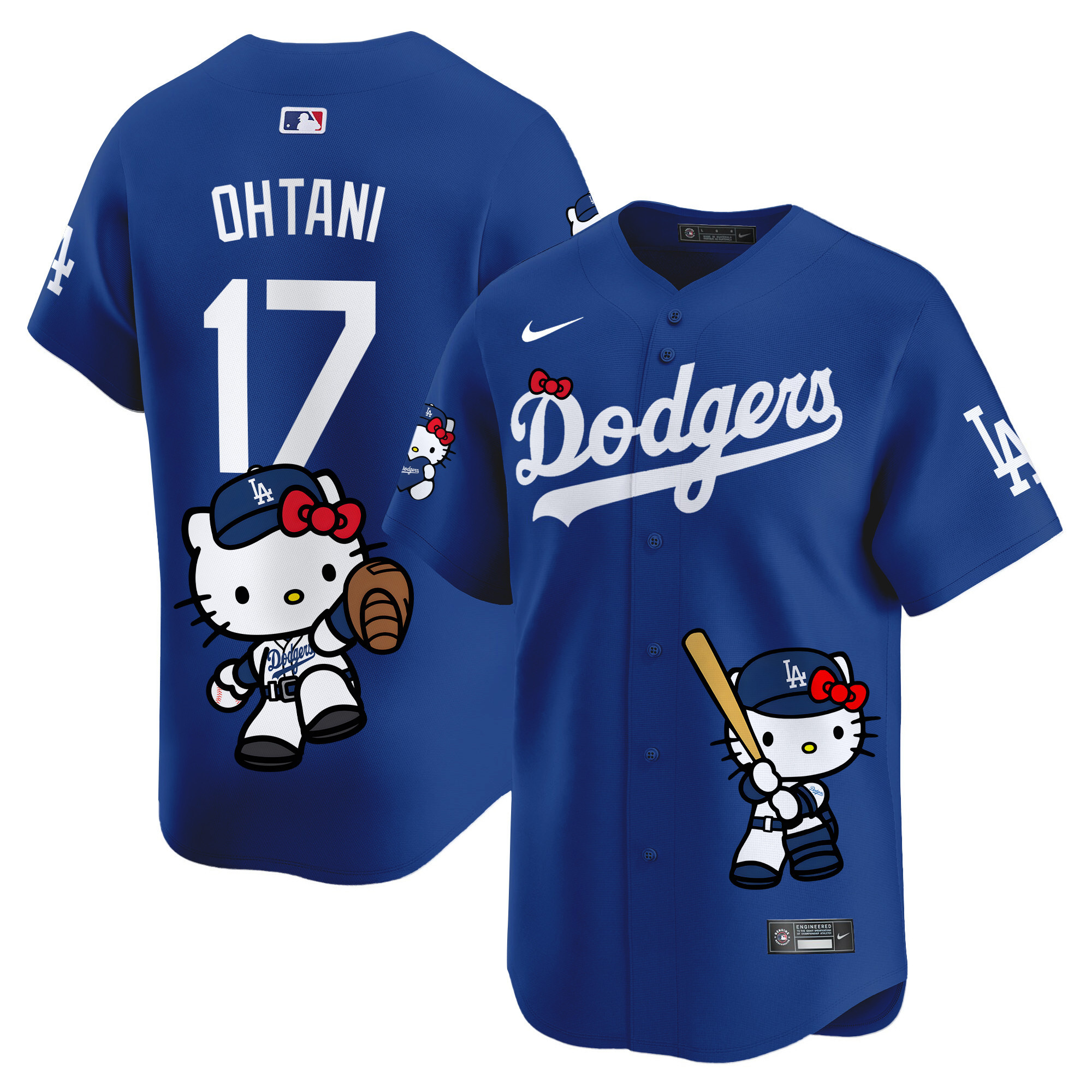 Shohei OhtaniUnisex Los Angeles Dodgers Hello Kitty Vapor Premier Limited Royal Jersey - Printed