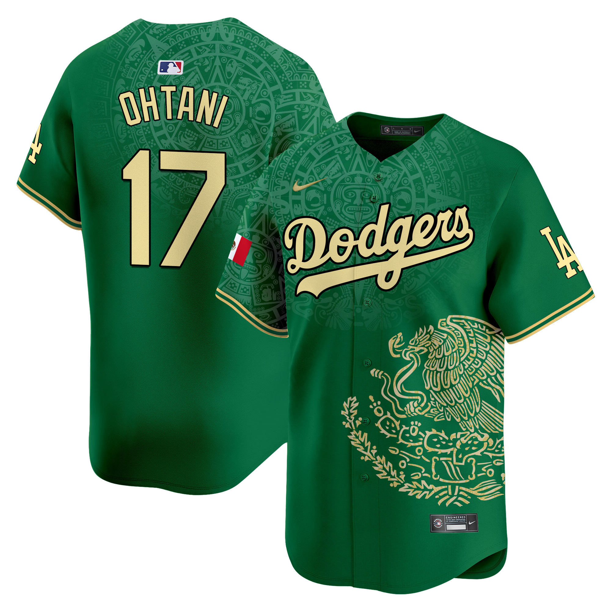 Shohei OhtaniUnisex Los Angeles Dodgers Mexico Vapor Premier Limited Green Jersey - Printed