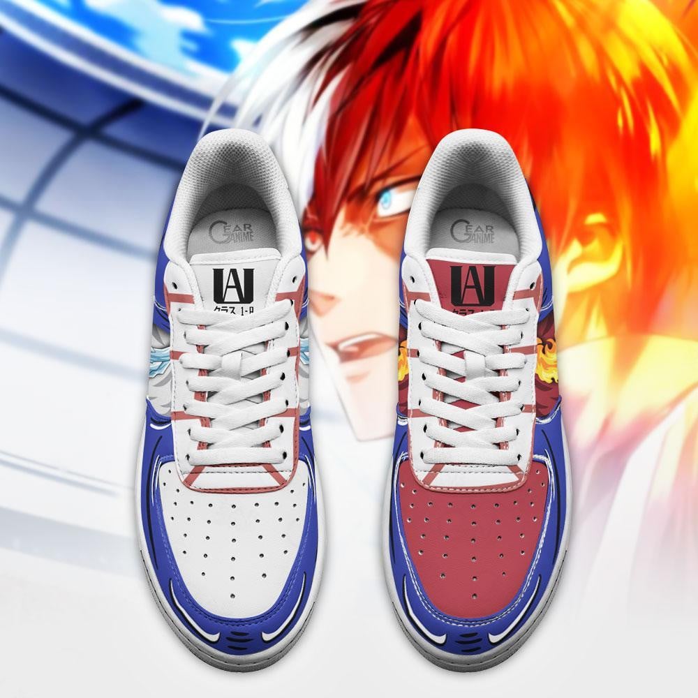 Shoto Todoroki Ice and Fire Air Sneakers Custom Anime My Hero Academia Shoes