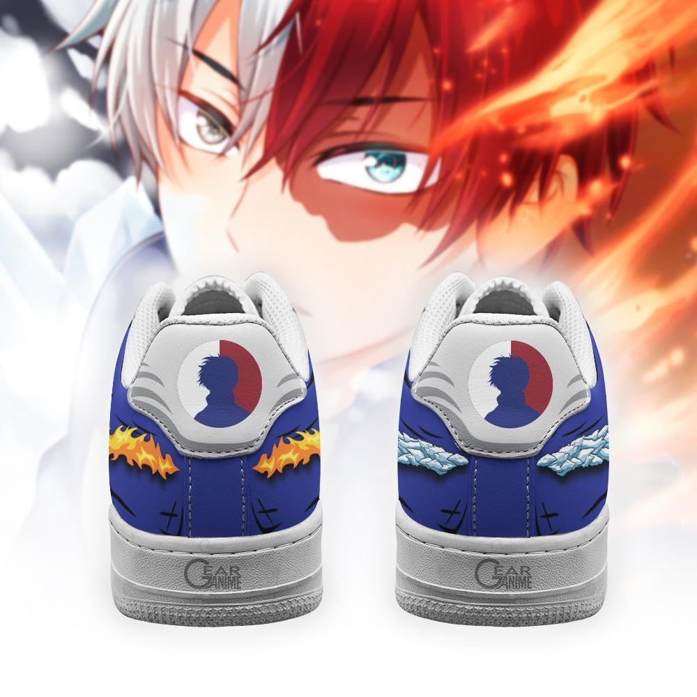 Shoto Todoroki Ice and Fire Air Sneakers Custom Anime My Hero Academia Shoes